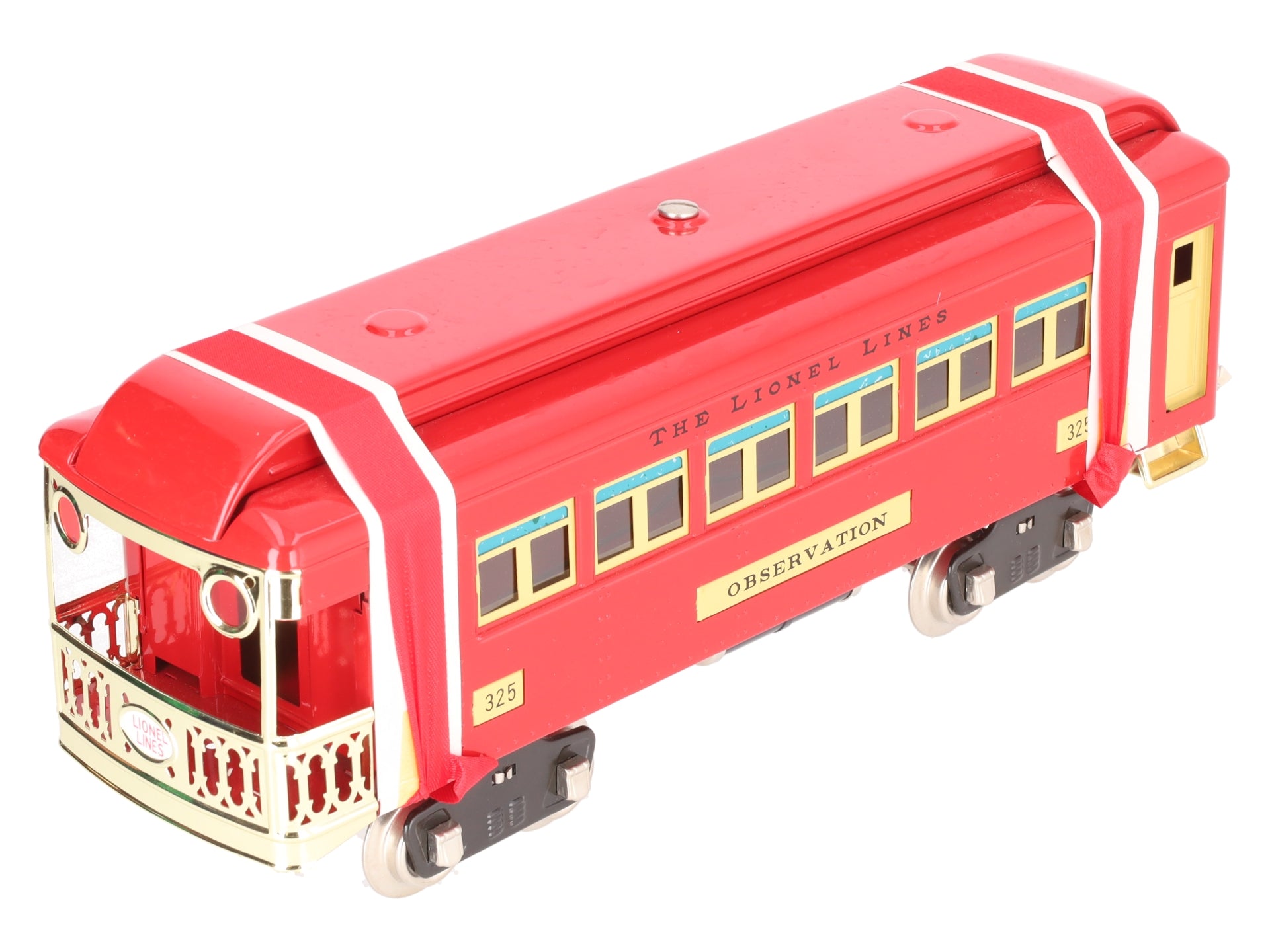 Lionel 6-13402 Standard Gauge Red Tinplate Observation Car #325 LN/Box