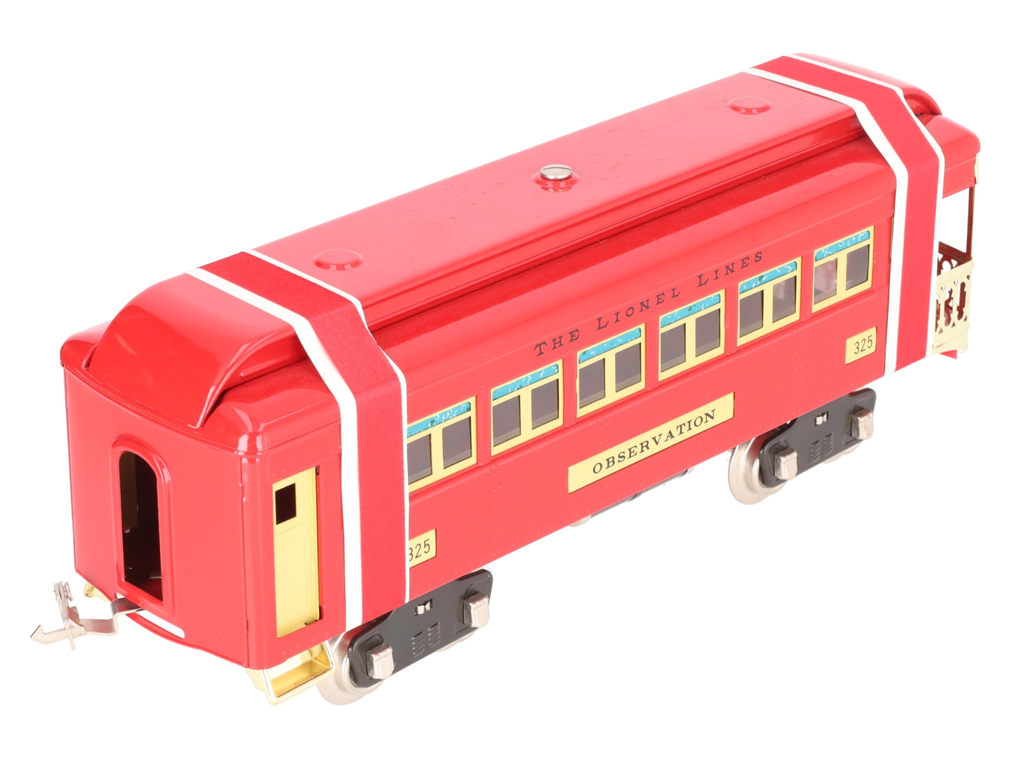 Lionel 6-13402 Standard Gauge Red Tinplate Observation Car #325 LN/Box