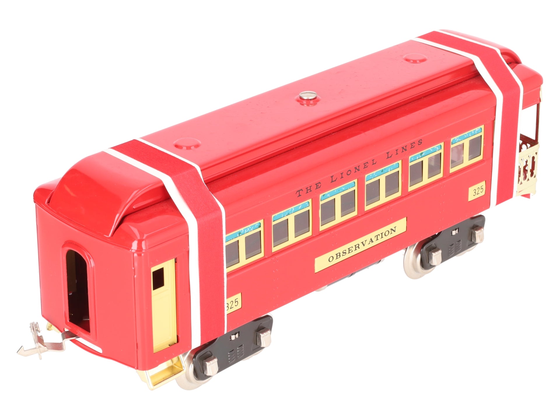 Lionel 6-13402 Standard Gauge Red Tinplate Observation Car #325 LN/Box