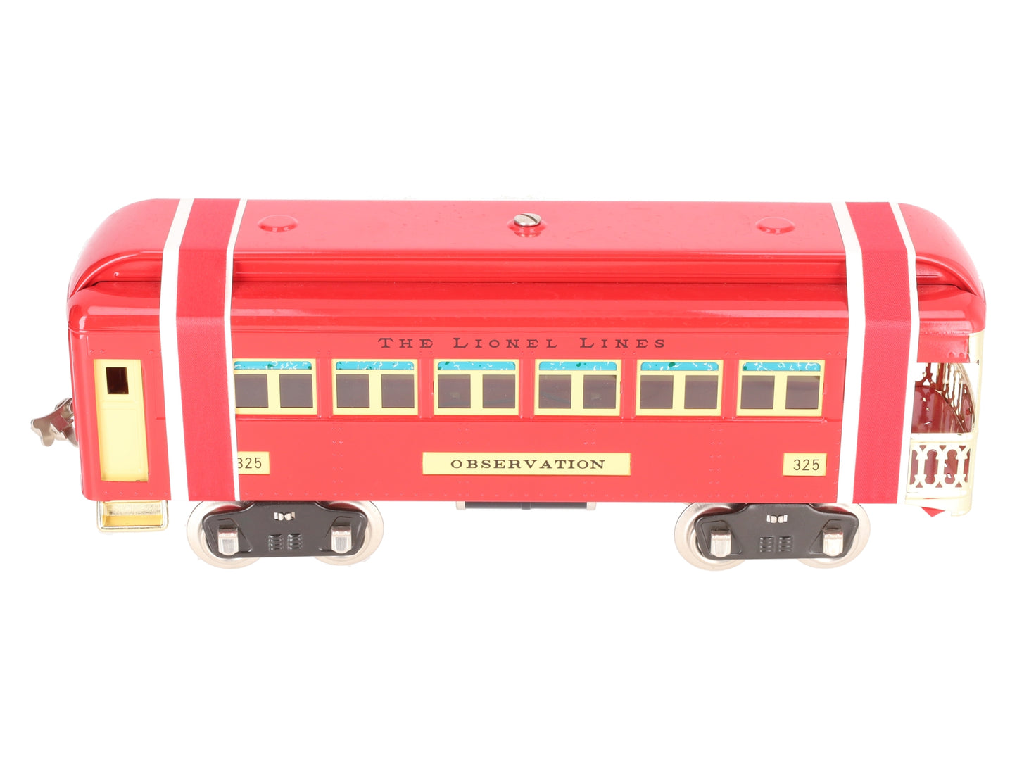Lionel 6-13402 Standard Gauge Red Tinplate Observation Car #325 LN/Box