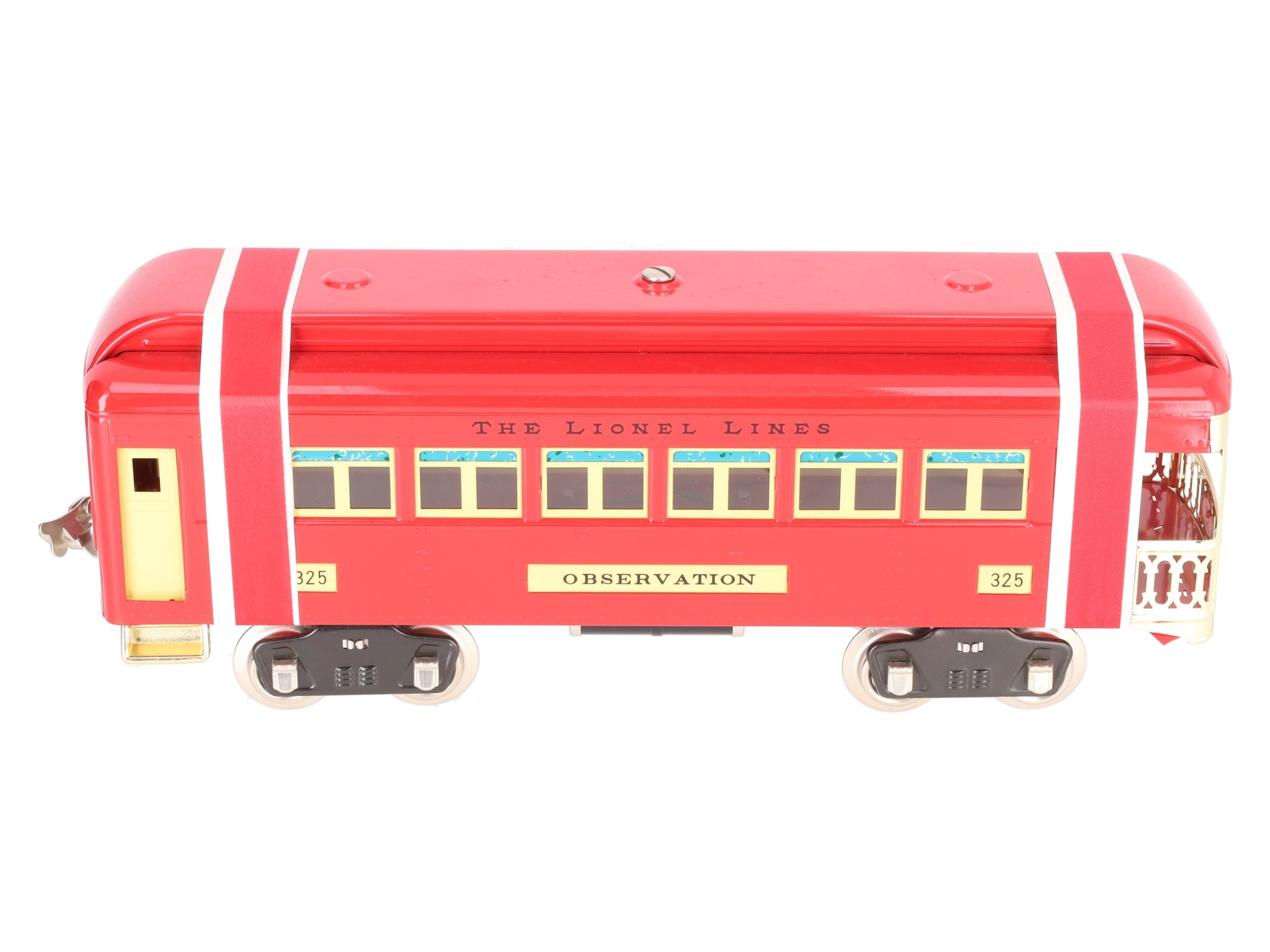 Lionel 6-13402 Standard Gauge Red Tinplate Observation Car #325 LN/Box