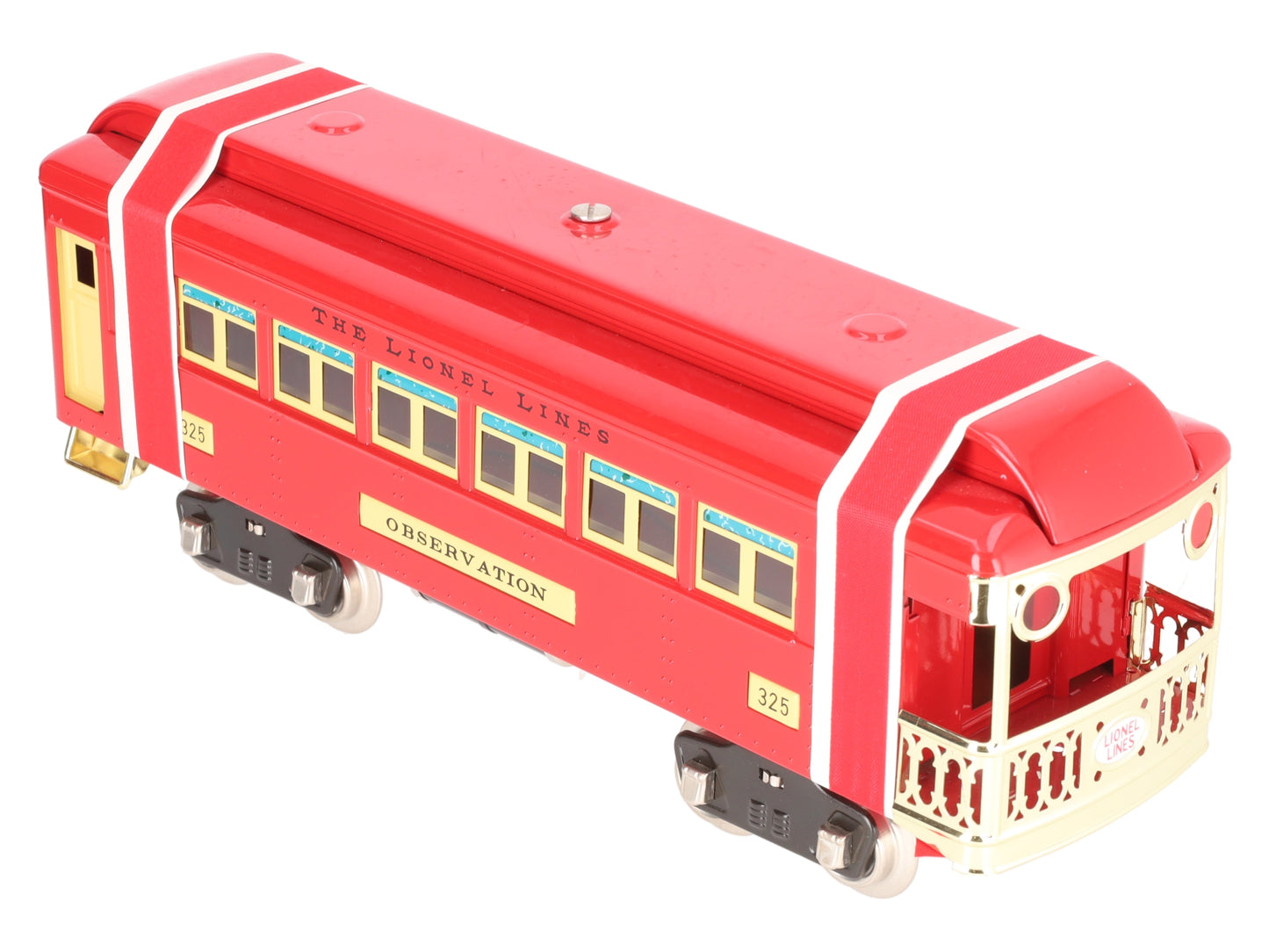 Lionel 6-13402 Standard Gauge Red Tinplate Observation Car #325 LN/Box