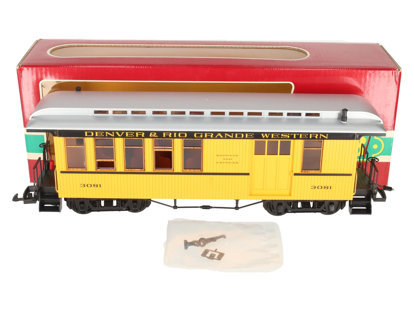 LGB 3081 G Scale Denver & Rio Grande Western Combine Passenger Car-Custom EX/Box