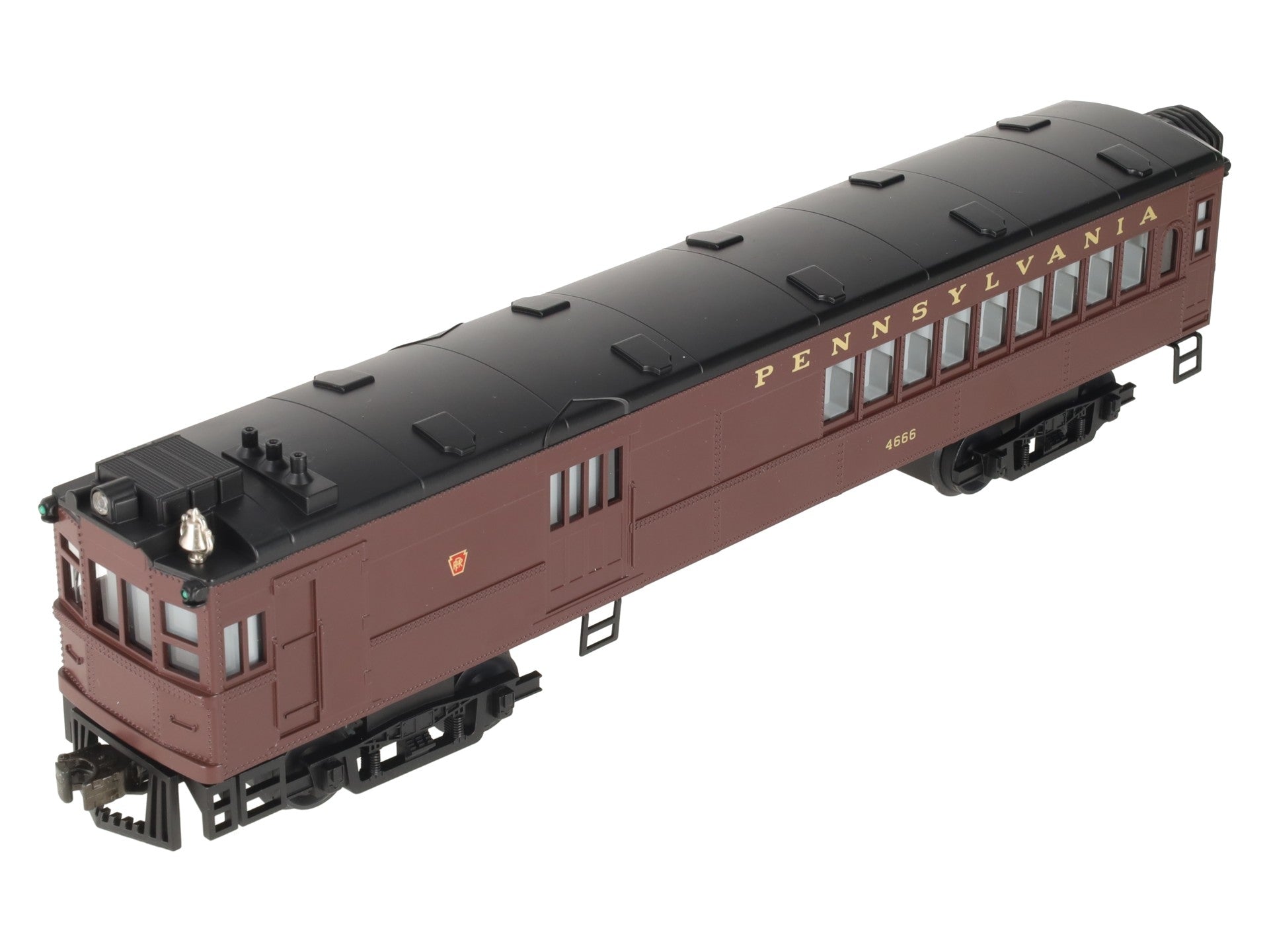 MTH 30-2158-1 O Gauge Pennsylvania Doodlebug Diesel Locomotive w/PS1 #4666 EX/Box