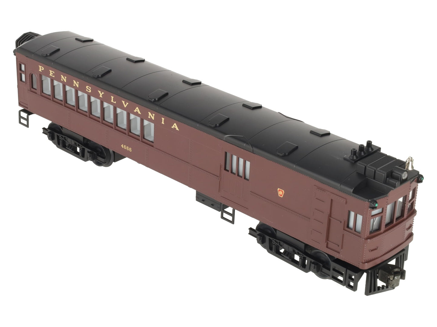 MTH 30-2158-1 O Gauge Pennsylvania Doodlebug Diesel Locomotive w/PS1 #4666 EX/Box