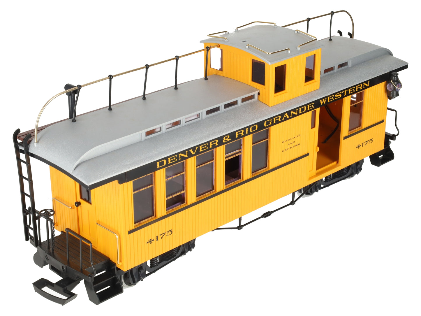 LGB 4175 G Scale Rio Grande Combine/Caboose - Metal Wheels-Custom Lighting EX/Box