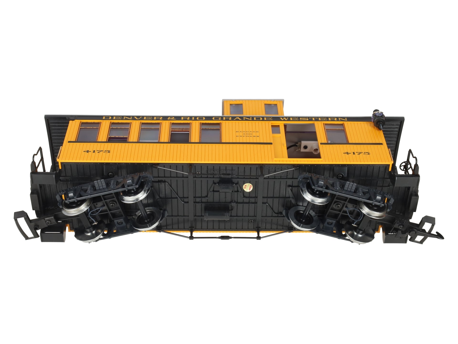 LGB 4175 G Scale Rio Grande Combine/Caboose - Metal Wheels-Custom Lighting EX/Box