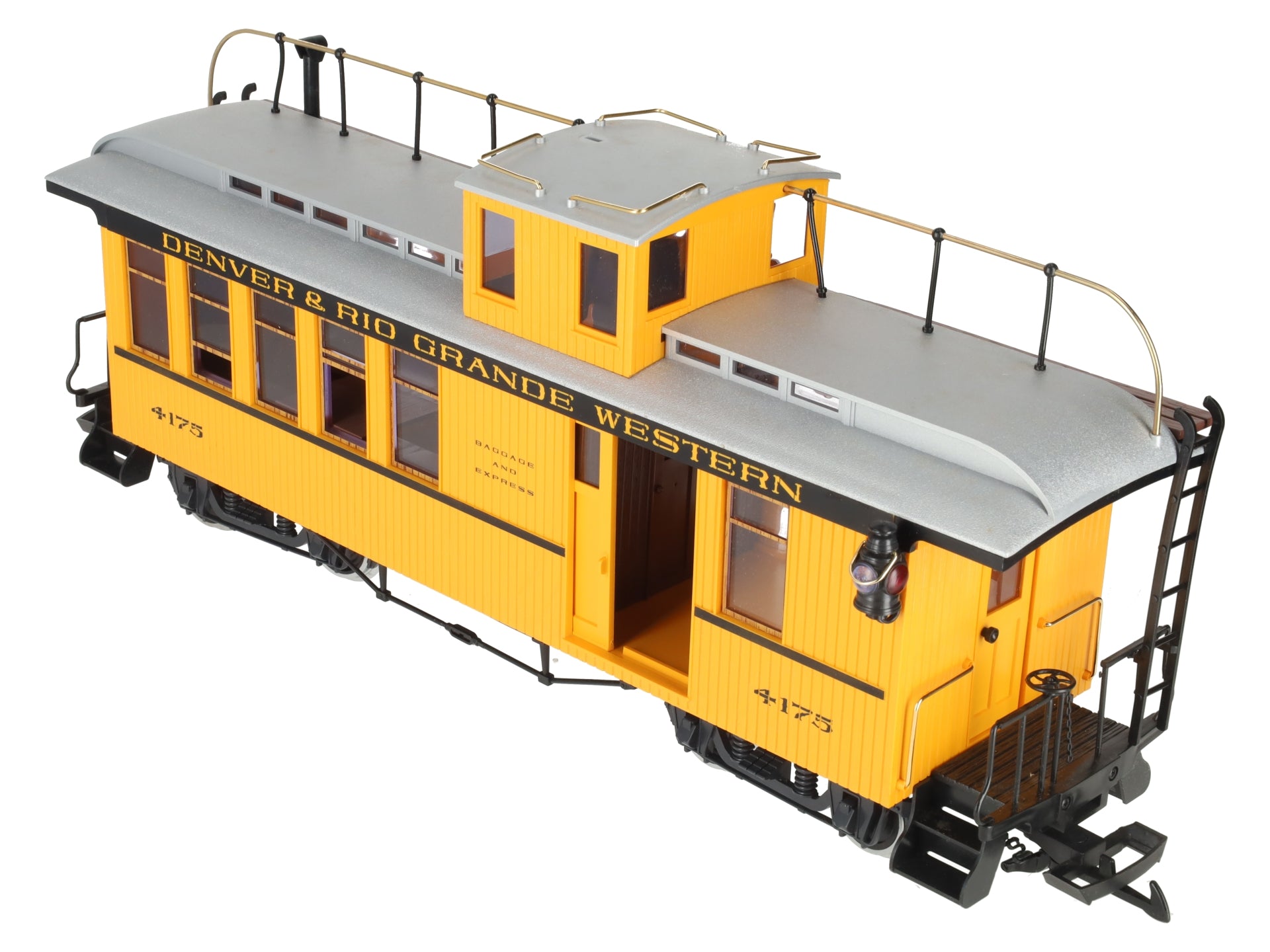 LGB 4175 G Scale Rio Grande Combine/Caboose - Metal Wheels-Custom Lighting EX/Box