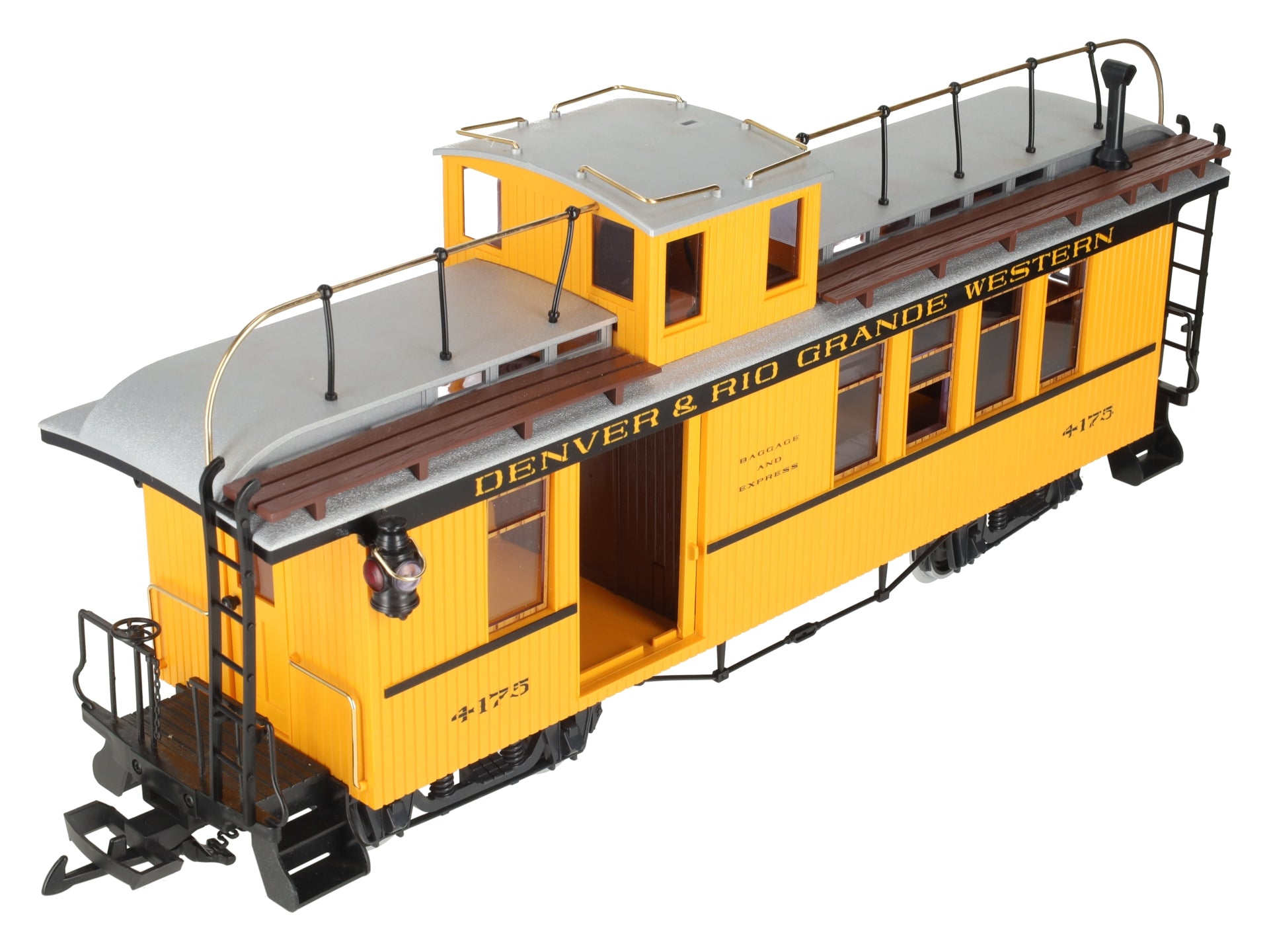 LGB 4175 G Scale Rio Grande Combine/Caboose - Metal Wheels-Custom Lighting EX/Box