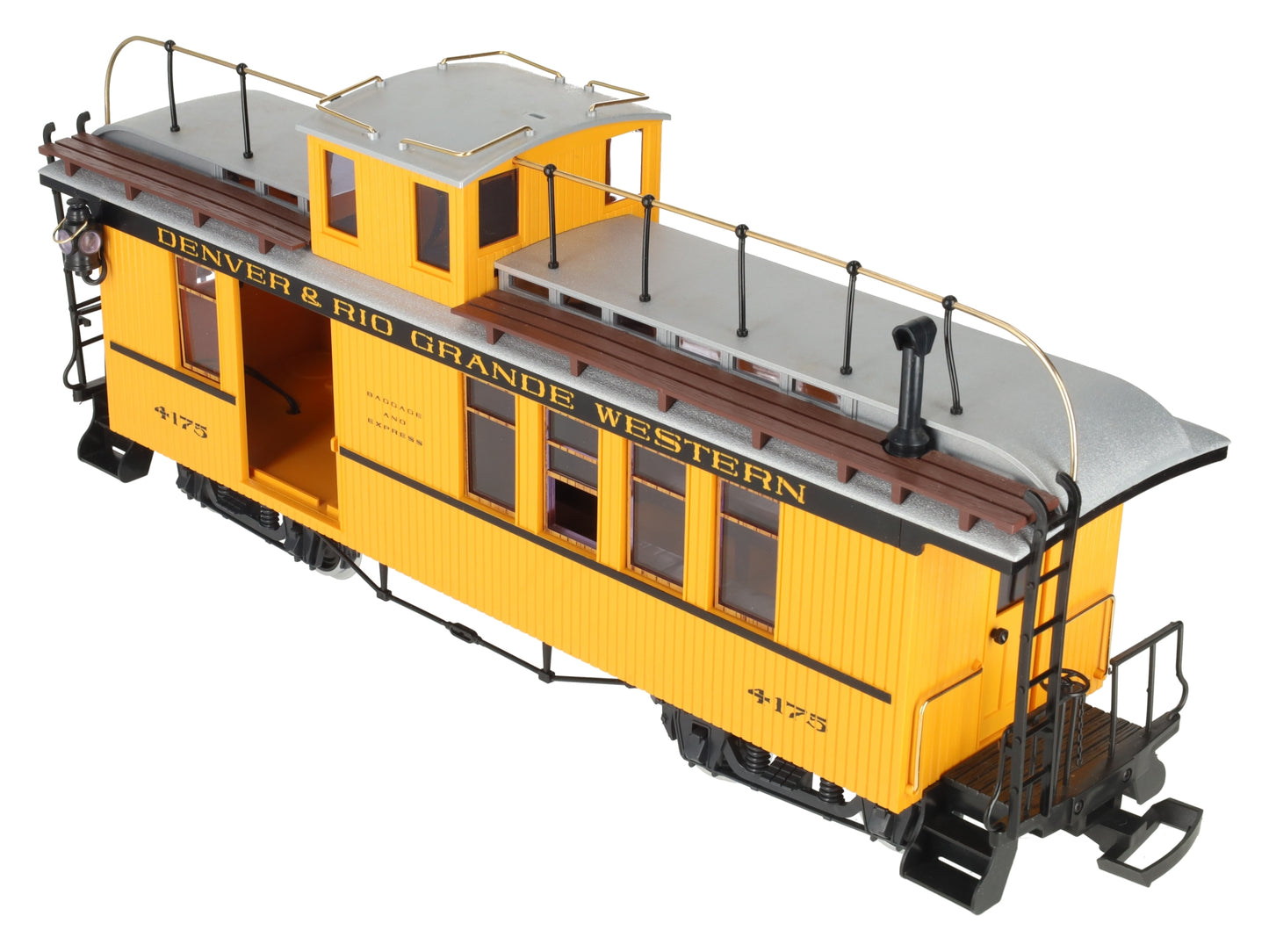 LGB 4175 G Scale Rio Grande Combine/Caboose - Metal Wheels-Custom Lighting EX/Box