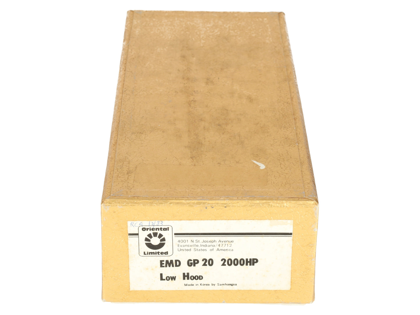 Oriental Limited HO BRASS EMD GP20 2000HP Low Hood Diesel Locomotive - Unpainted EX/Box