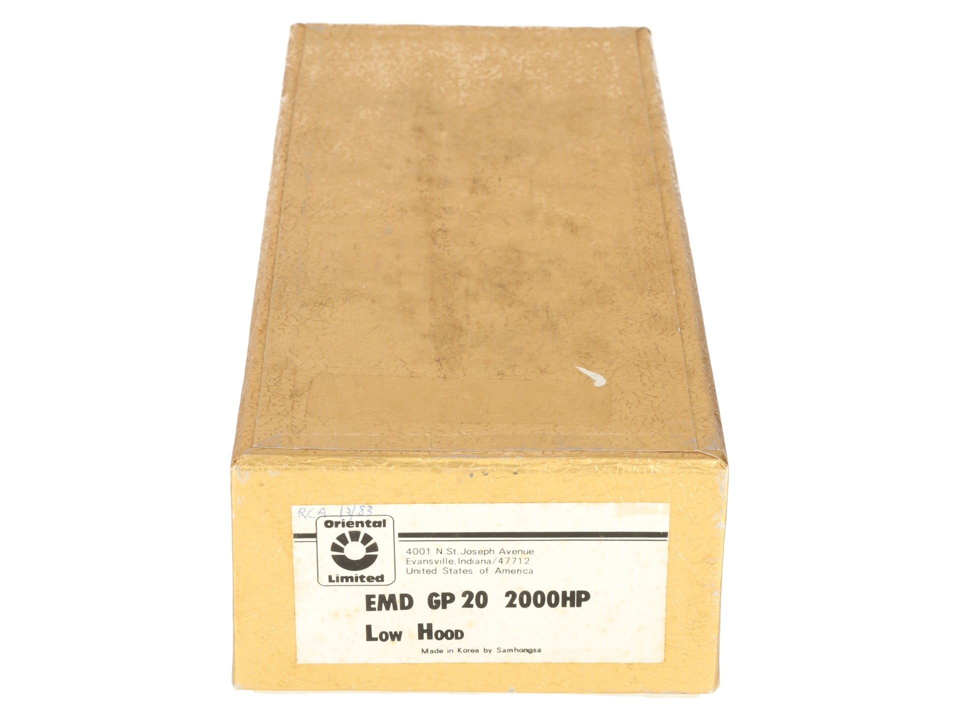Oriental Limited HO BRASS EMD GP20 2000HP Low Hood Diesel Locomotive - Unpainted EX/Box