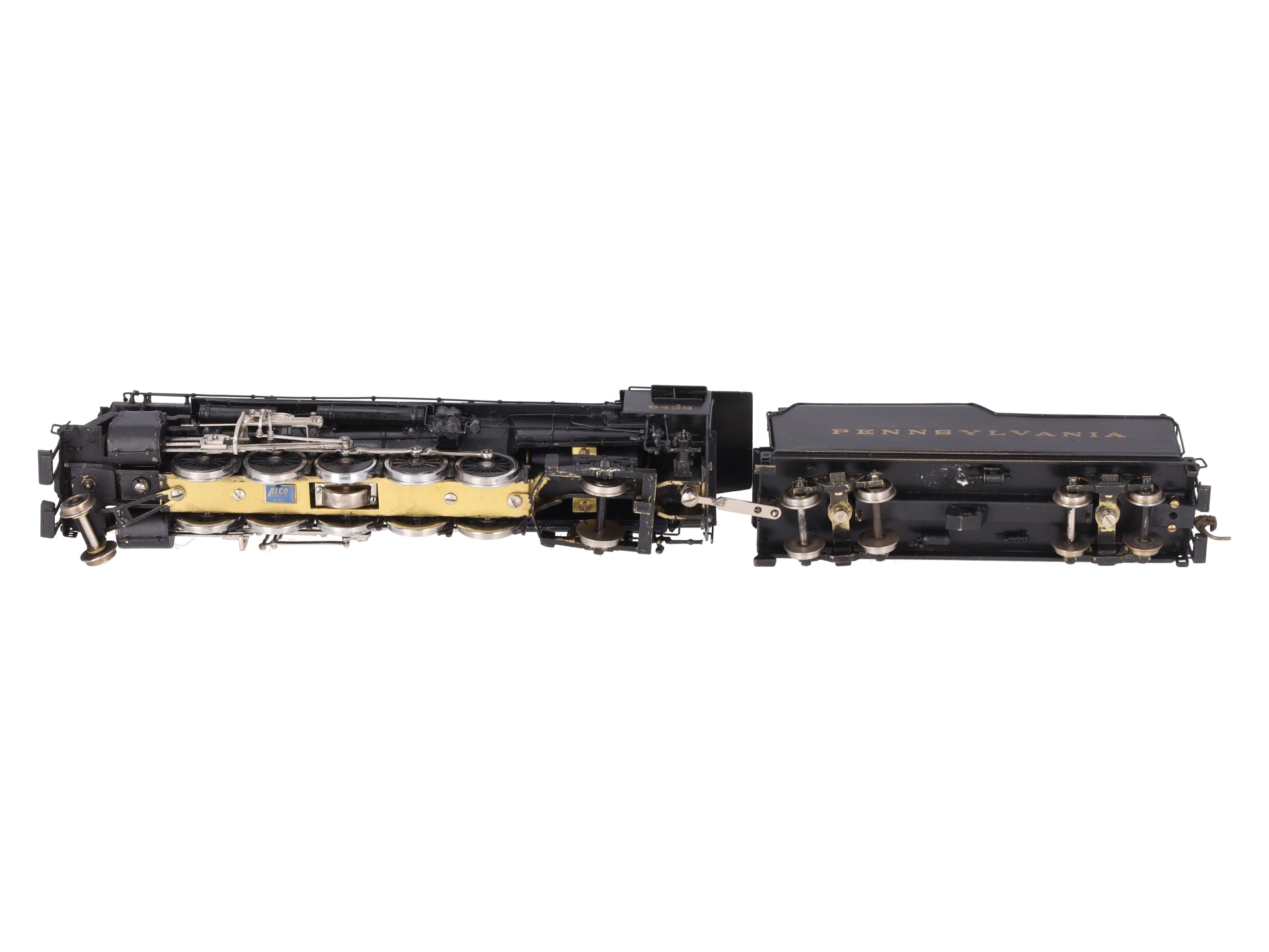 Alco Models S-119 HO BRASS PRR N-2sa 2-10-2 Steam Locomotive & Tender - Painted EX/Box