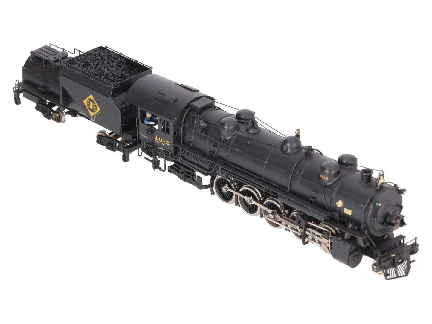 Alco Models S-124 HO Scale Brass Erie R-1 2-10-2 Steam Locomotive & Tender EX/Box