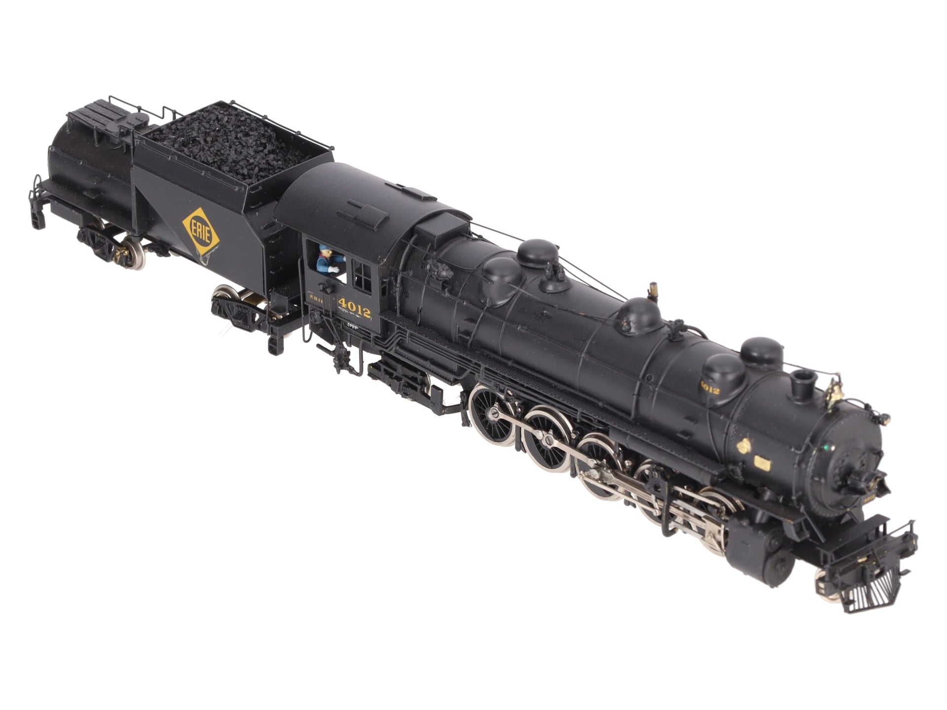 Alco Models S-124 HO Scale Brass Erie R-1 2-10-2 Steam Locomotive & Tender EX/Box