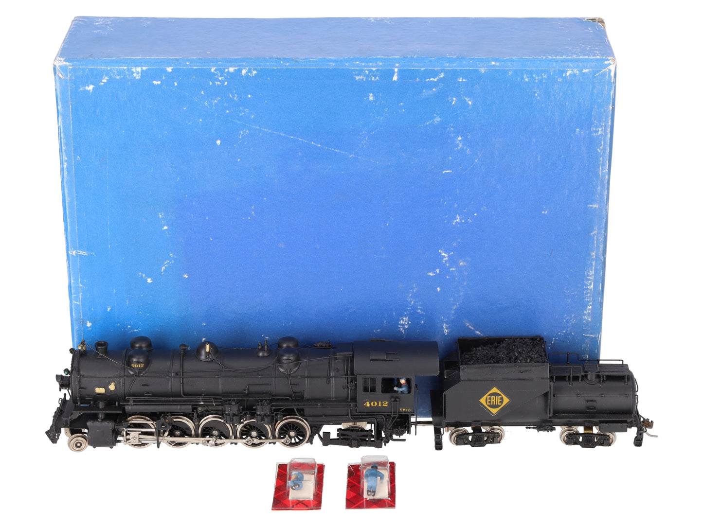 Alco Models S-124 HO Scale Brass Erie R-1 2-10-2 Steam Locomotive & Tender EX/Box