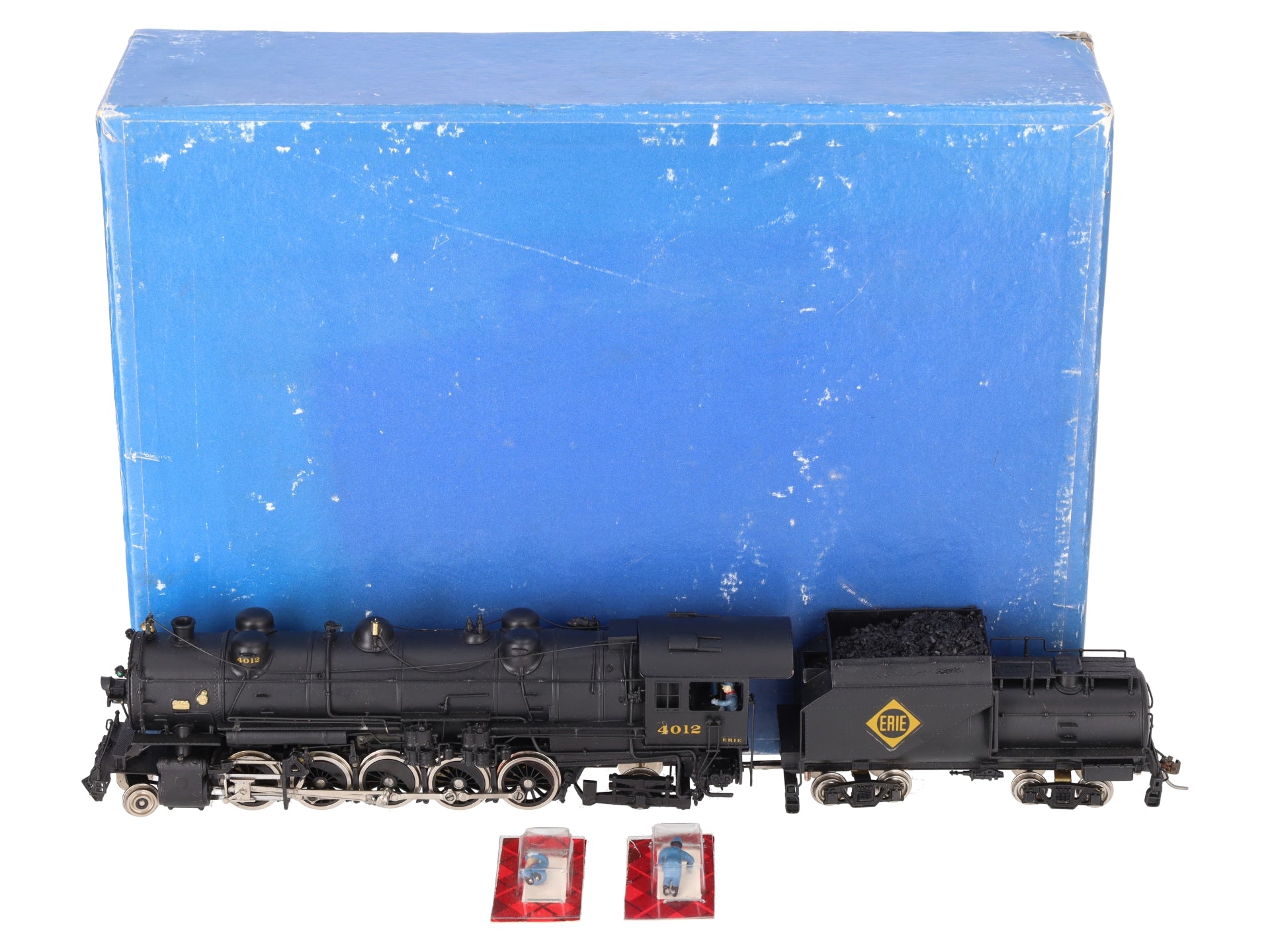 Alco Models S-124 HO Scale Brass Erie R-1 2-10-2 Steam Locomotive & Tender EX/Box