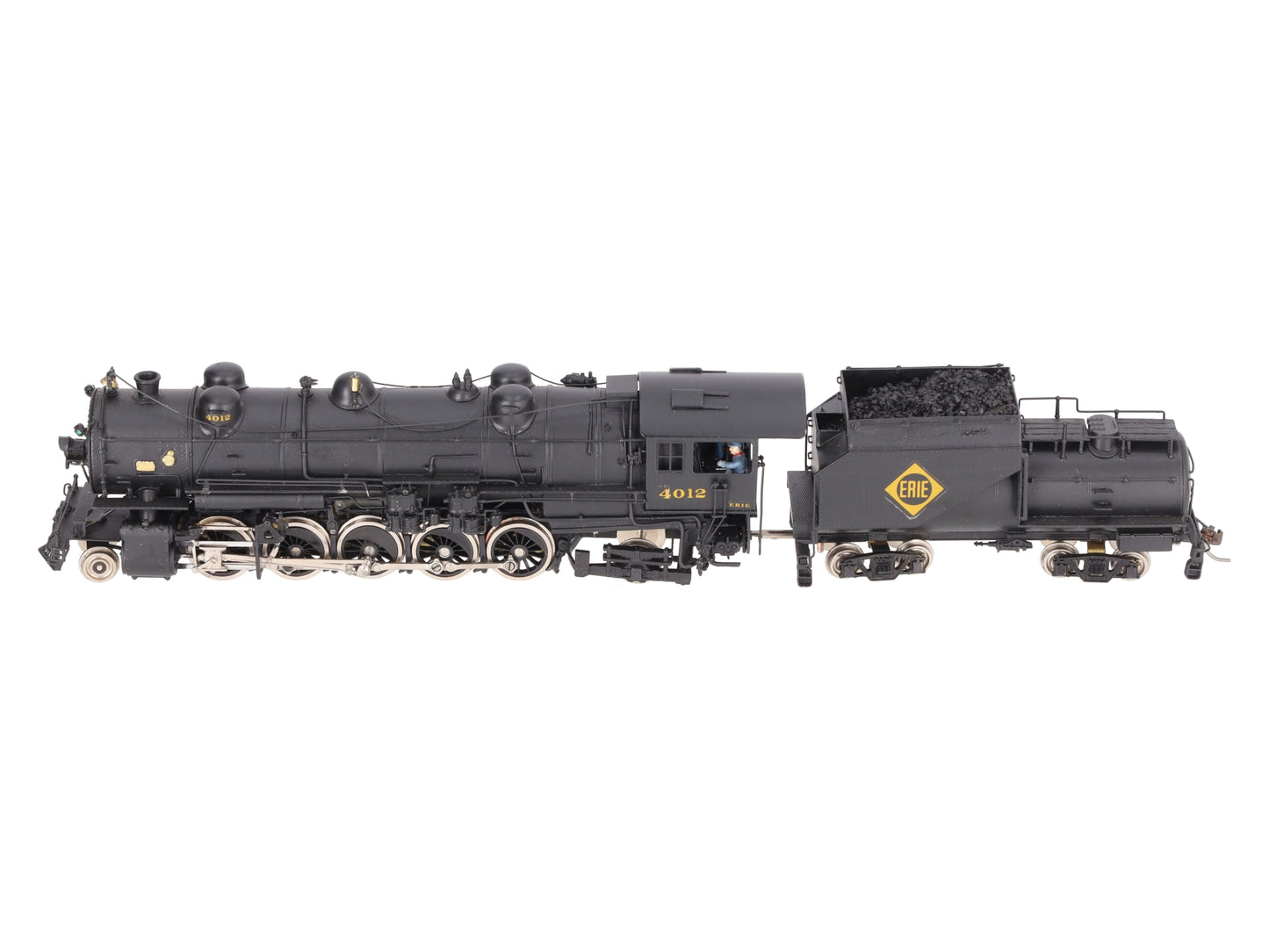 Alco Models S-124 HO Scale Brass Erie R-1 2-10-2 Steam Locomotive & Tender EX/Box