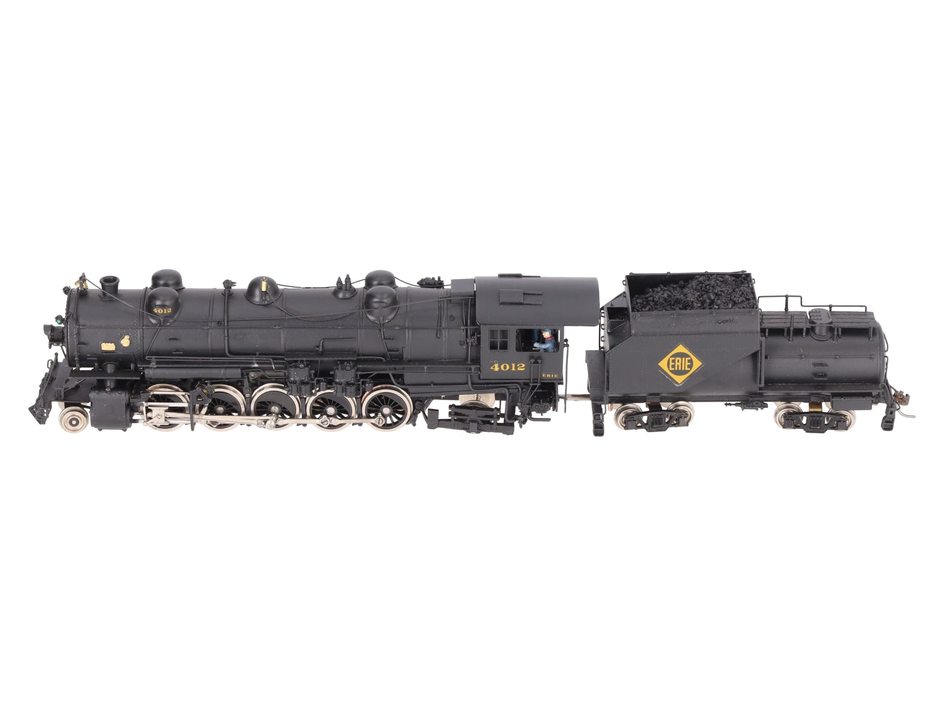 Alco Models S-124 HO Scale Brass Erie R-1 2-10-2 Steam Locomotive & Tender EX/Box