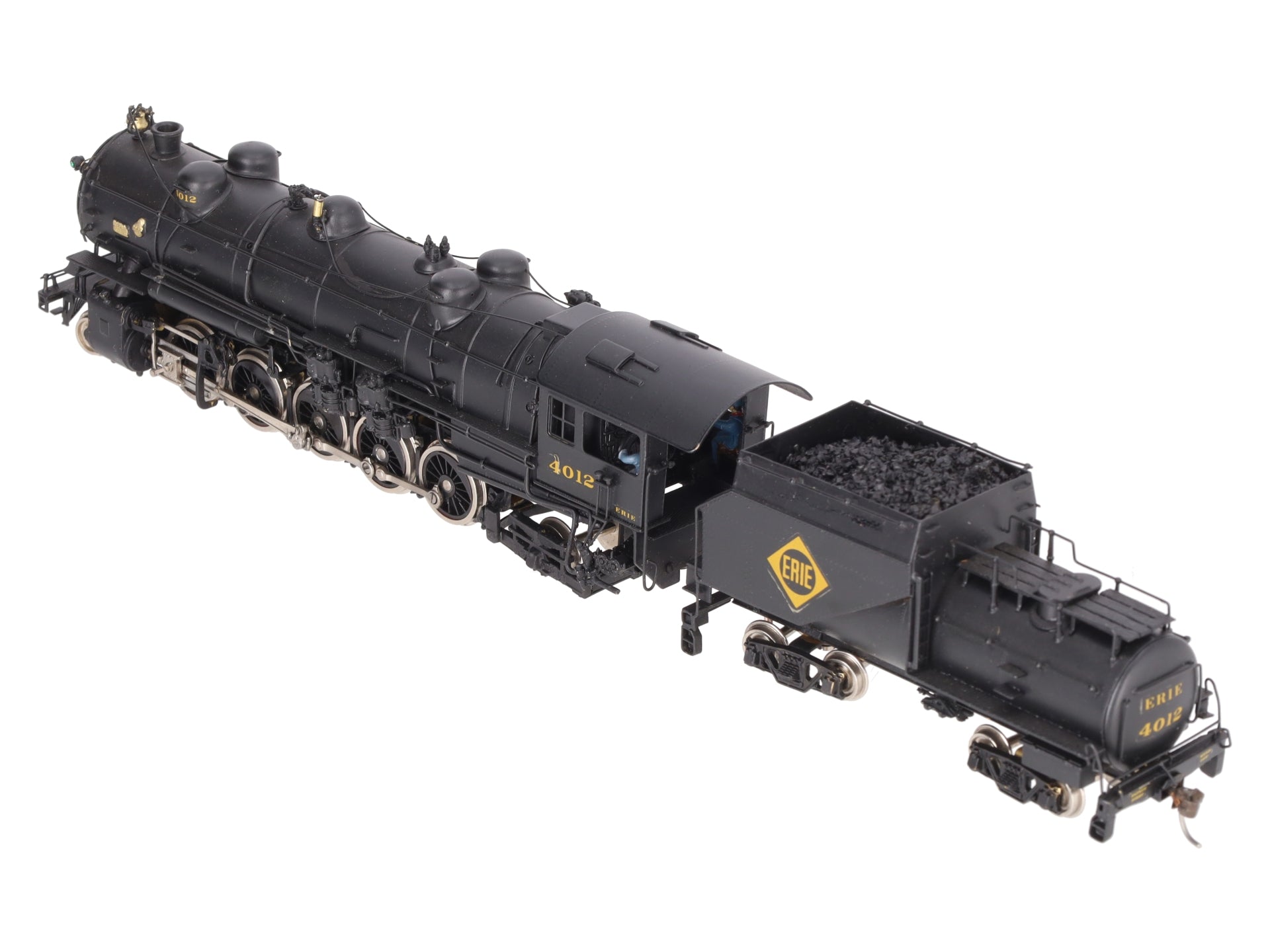 Alco Models S-124 HO Scale Brass Erie R-1 2-10-2 Steam Locomotive & Tender EX/Box