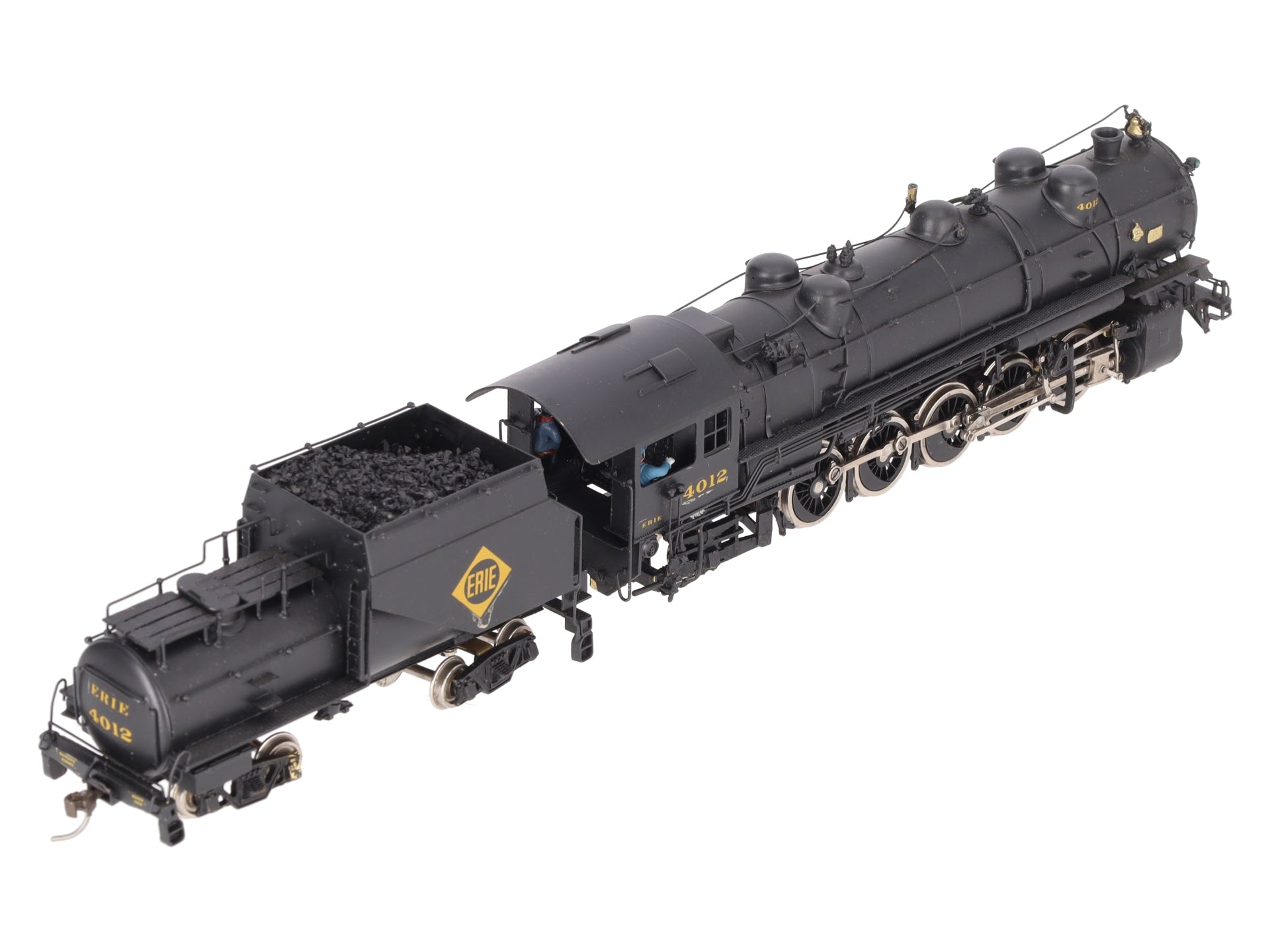 Alco Models S-124 HO Scale Brass Erie R-1 2-10-2 Steam Locomotive & Tender EX/Box