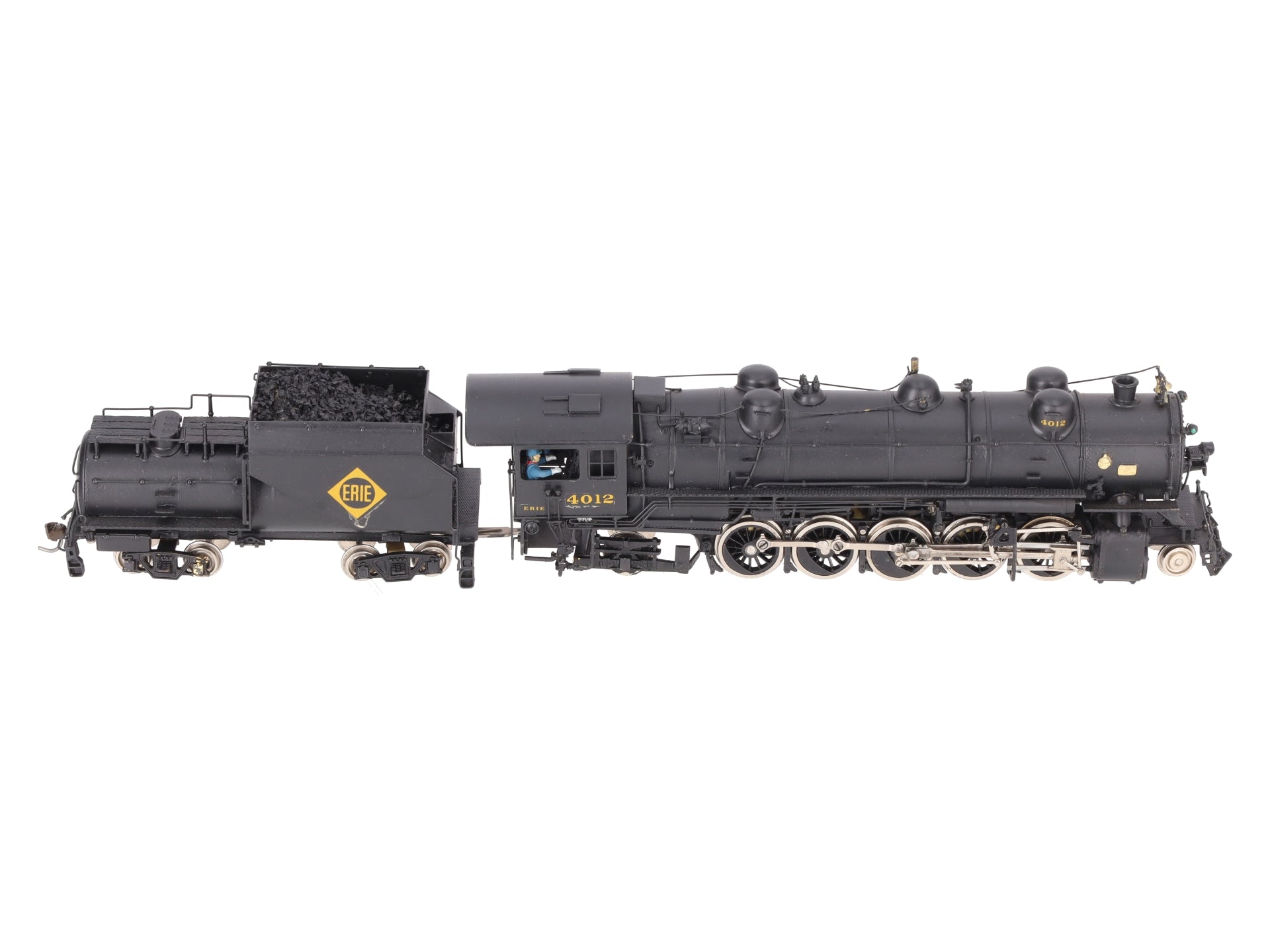 Alco Models S-124 HO Scale Brass Erie R-1 2-10-2 Steam Locomotive & Tender EX/Box