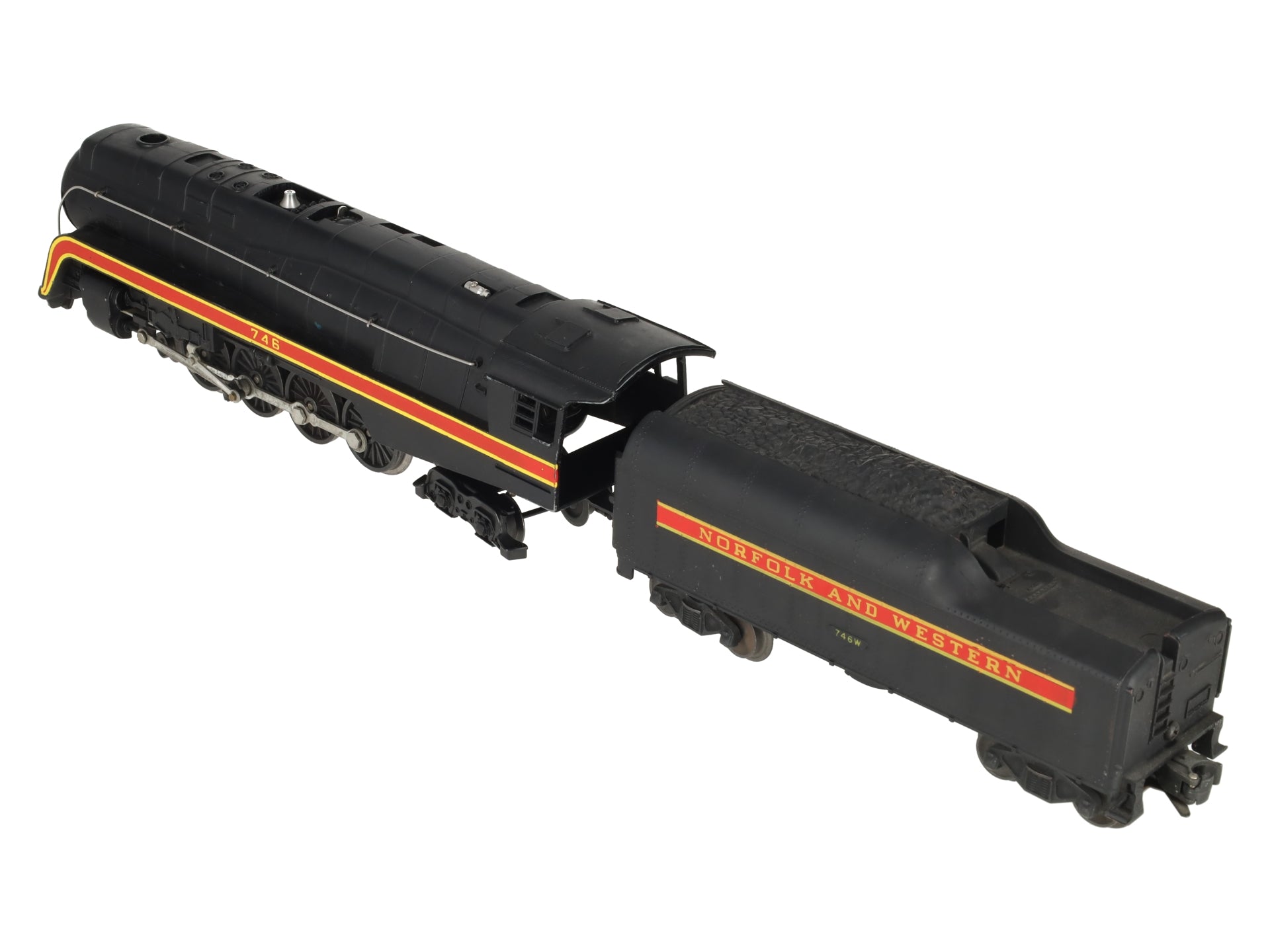 Lionel 746 Vintage O N&W J Class 4-8-4 Steam Locomotive & 746W Tender EX