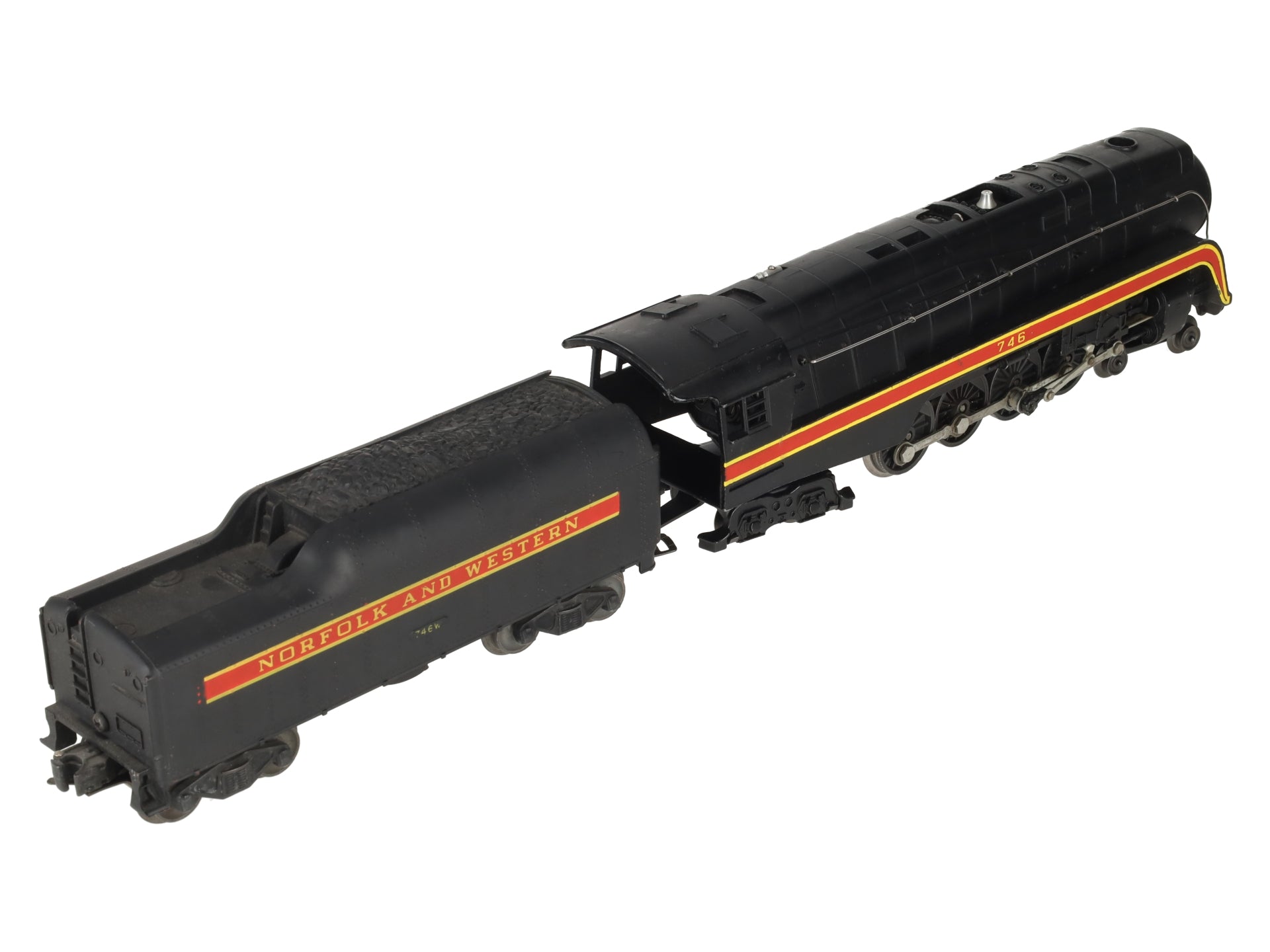 Lionel 746 Vintage O N&W J Class 4-8-4 Steam Locomotive & 746W Tender EX