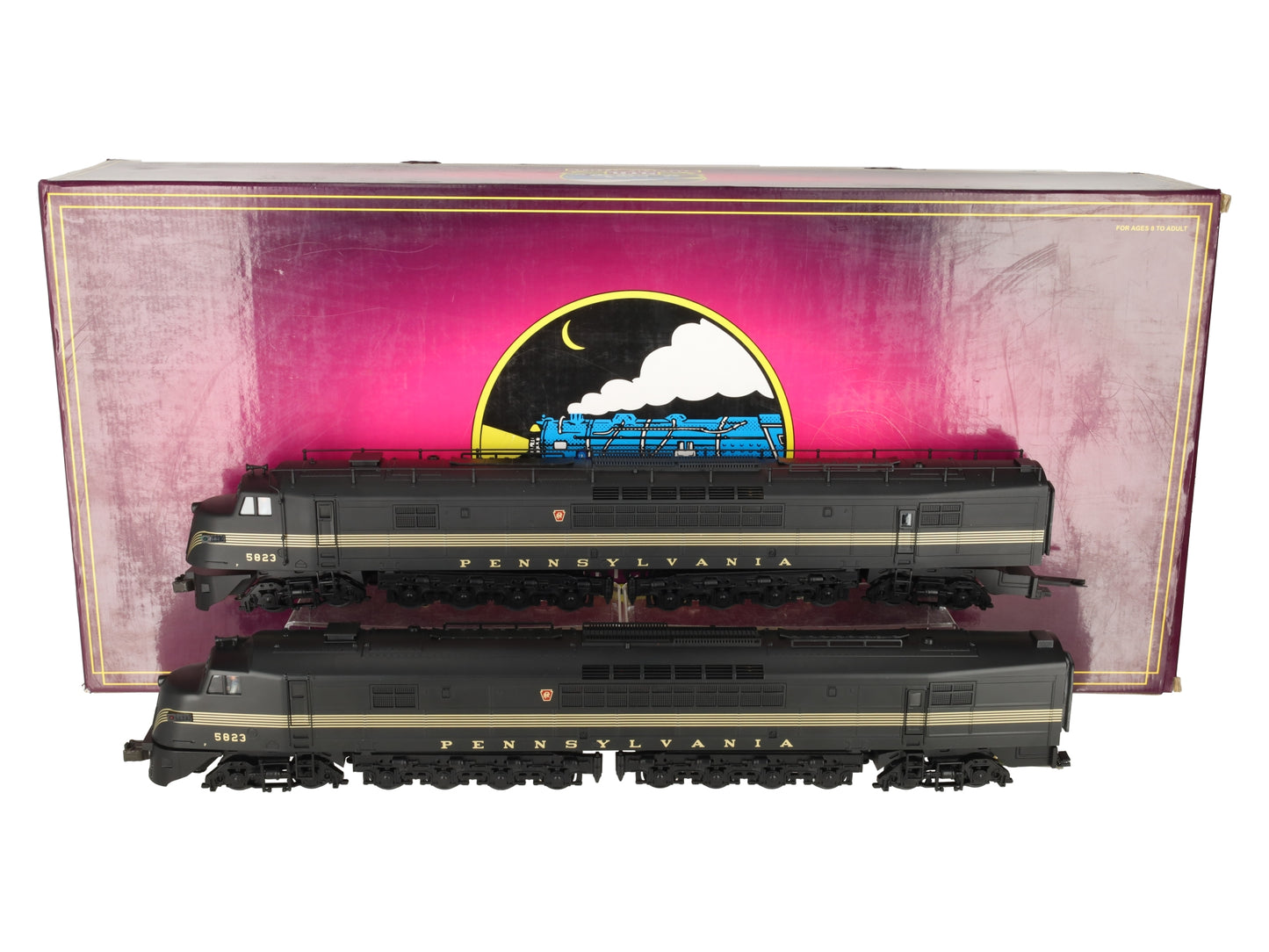 MTH 20-2200-1 O Gauge PRR Centipede AA Diesel Engine Set w/PS1 #5823 LN/Box