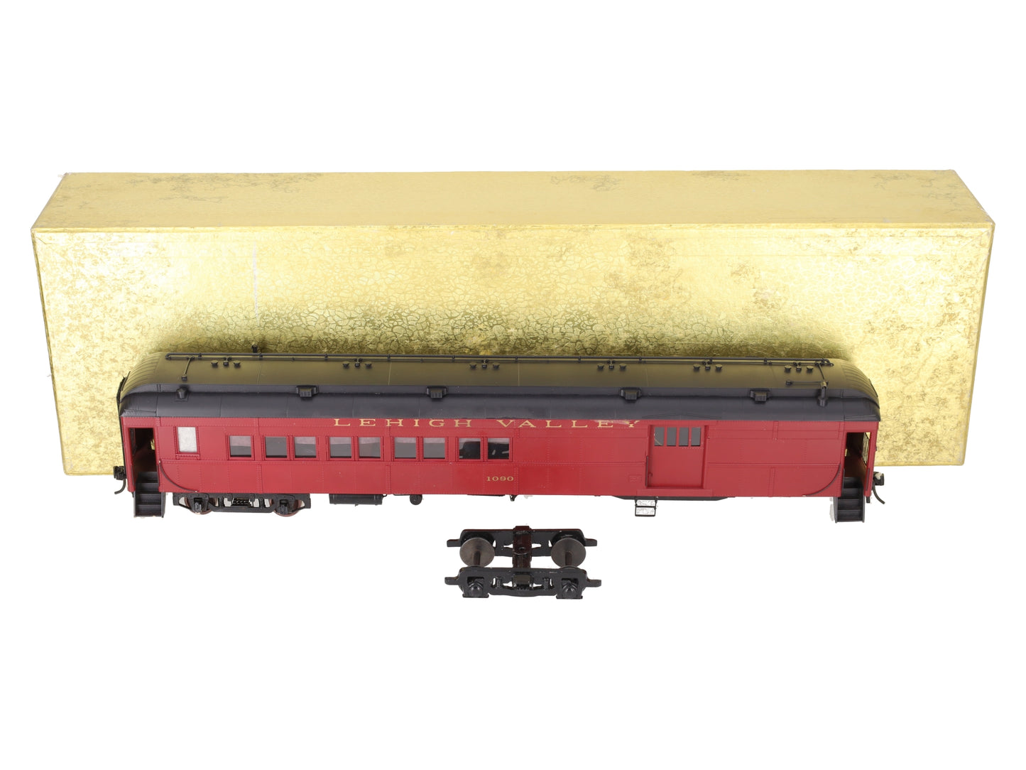 Oriental Limited 753 O BRASS Scale Lehigh Valley Combine Passenger Car -2 Rail/Box