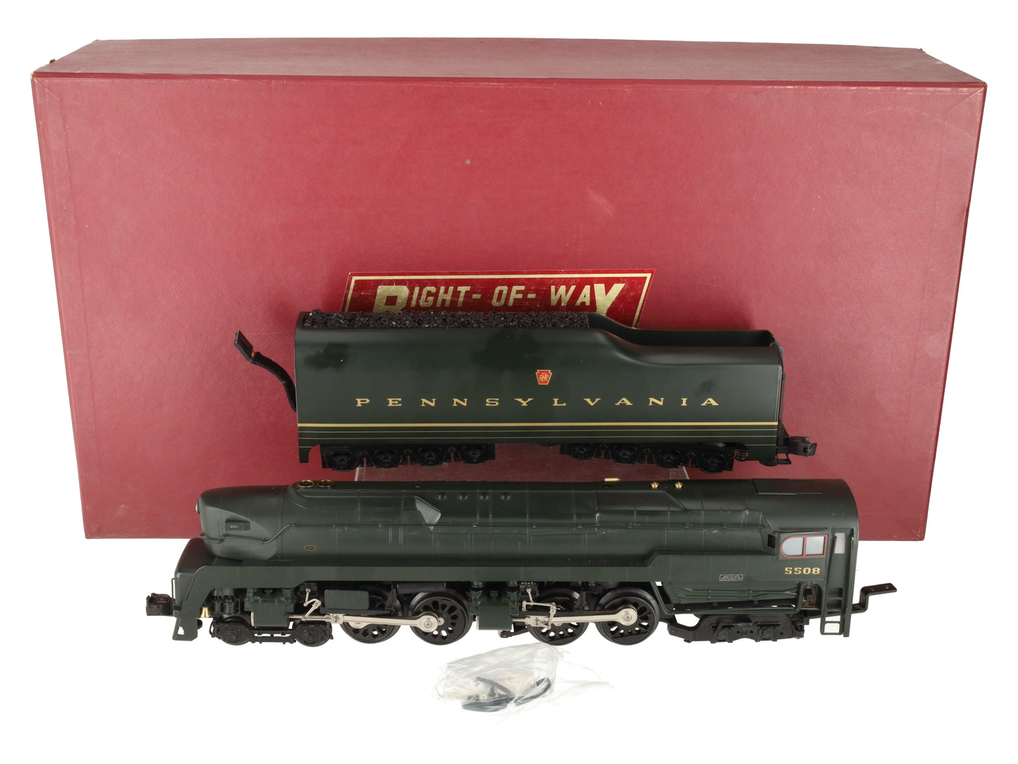 Right-of-Way 5003 BRASS PRR T1 4-4-4-4 Steam Loco & Tender #5508 (3 Rail) LN/Box