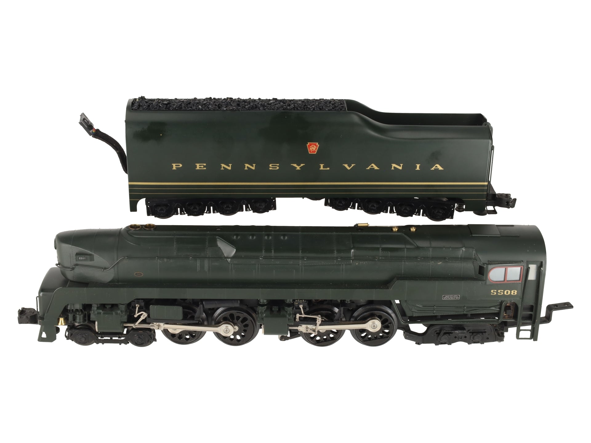 Right-of-Way 5003 BRASS PRR T1 4-4-4-4 Steam Loco & Tender #5508 (3 Rail) LN/Box
