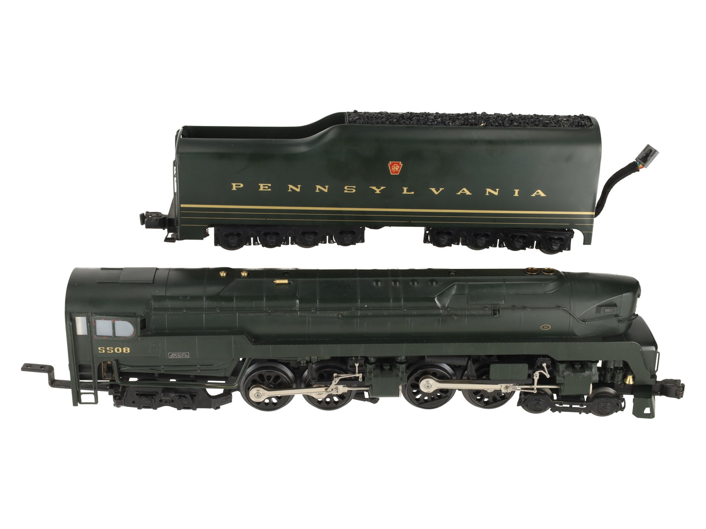 Right-of-Way 5003 BRASS PRR T1 4-4-4-4 Steam Loco & Tender #5508 (3 Rail) LN/Box