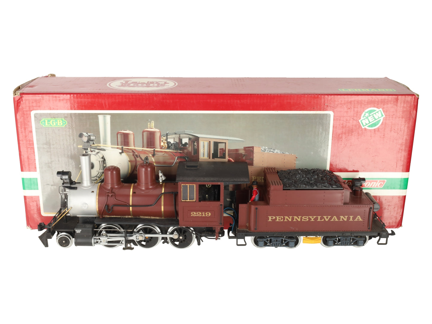LGB 2219S Pennsylvania Steam Locomotive & Tender w/ Electronic Sound VG/Box