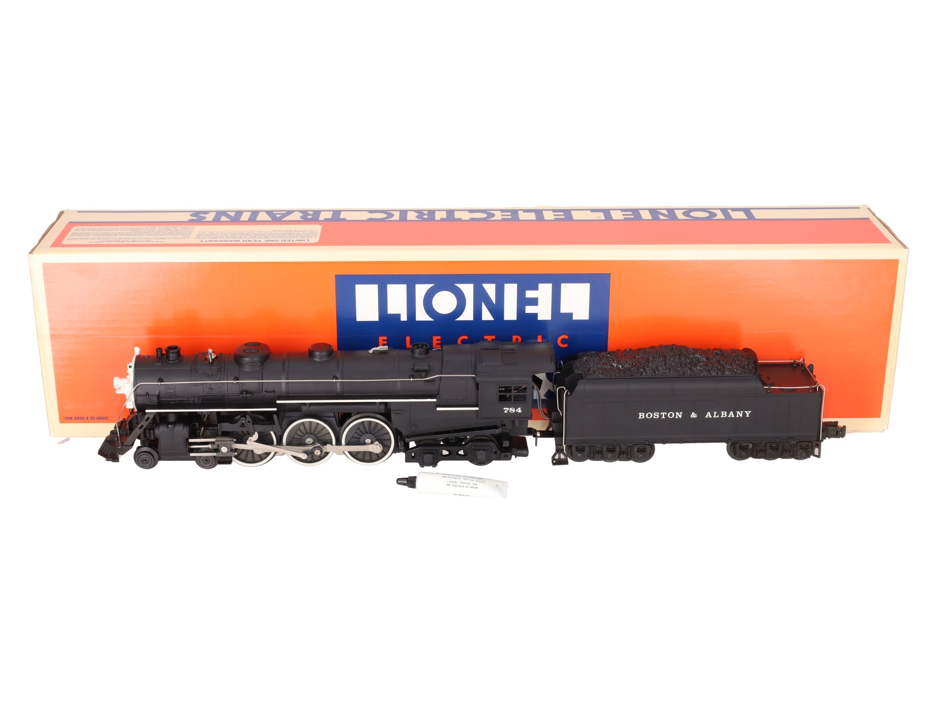 Lionel 6-8606 O Boston & Albany 4-6-4 Hudson Steam Locomotive & Tender #784 EX/Box