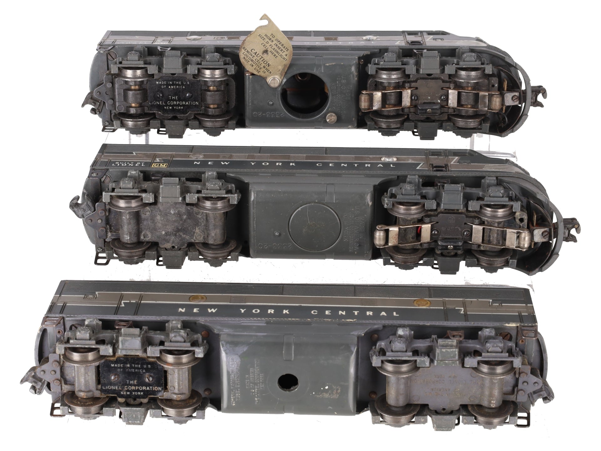 Lionel 2344 Vintage O New York Central F-3 ABA Diesel Locomotive Set VG