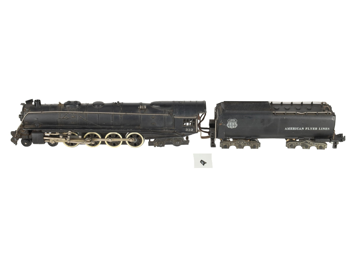 American Flyer 332 Vintage S Union Pacific 4-8-4 Steam Locomotive & Tender VG