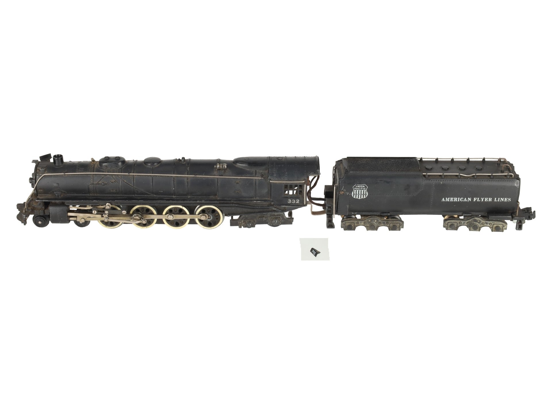 American Flyer 332 Vintage S Union Pacific 4-8-4 Steam Locomotive & Tender VG