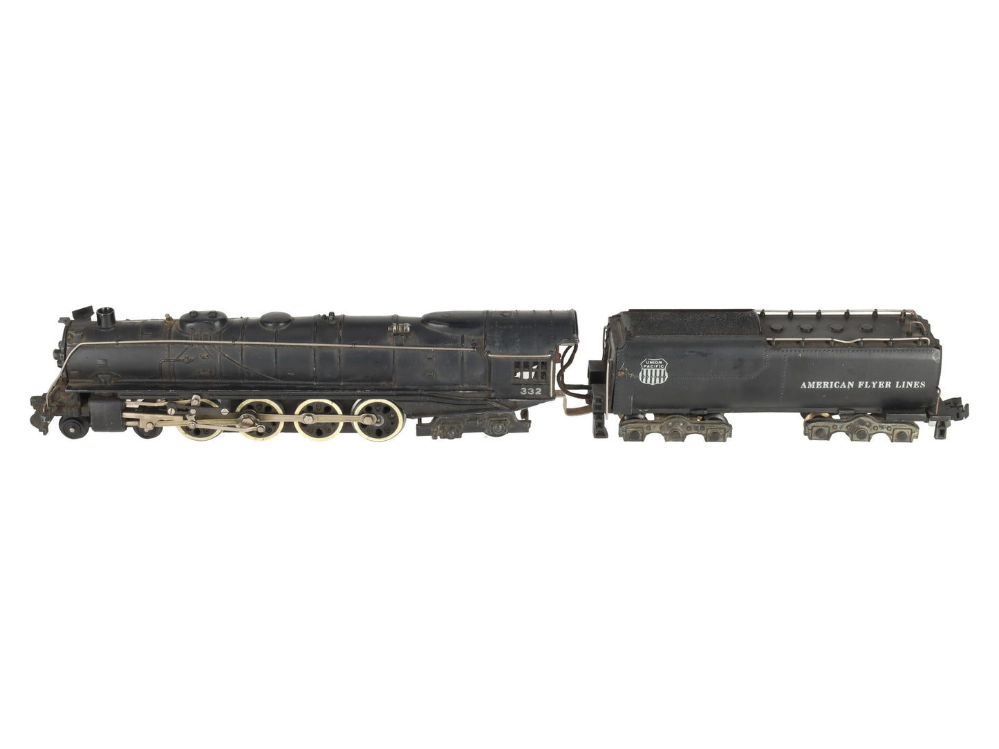 American Flyer 332 Vintage S Union Pacific 4-8-4 Steam Locomotive & Tender VG