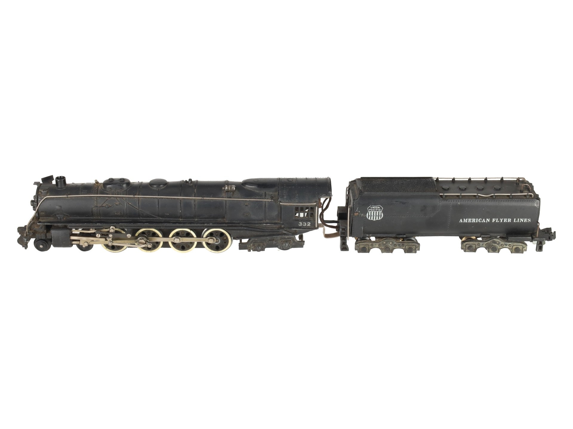 American Flyer 332 Vintage S Union Pacific 4-8-4 Steam Locomotive & Tender VG