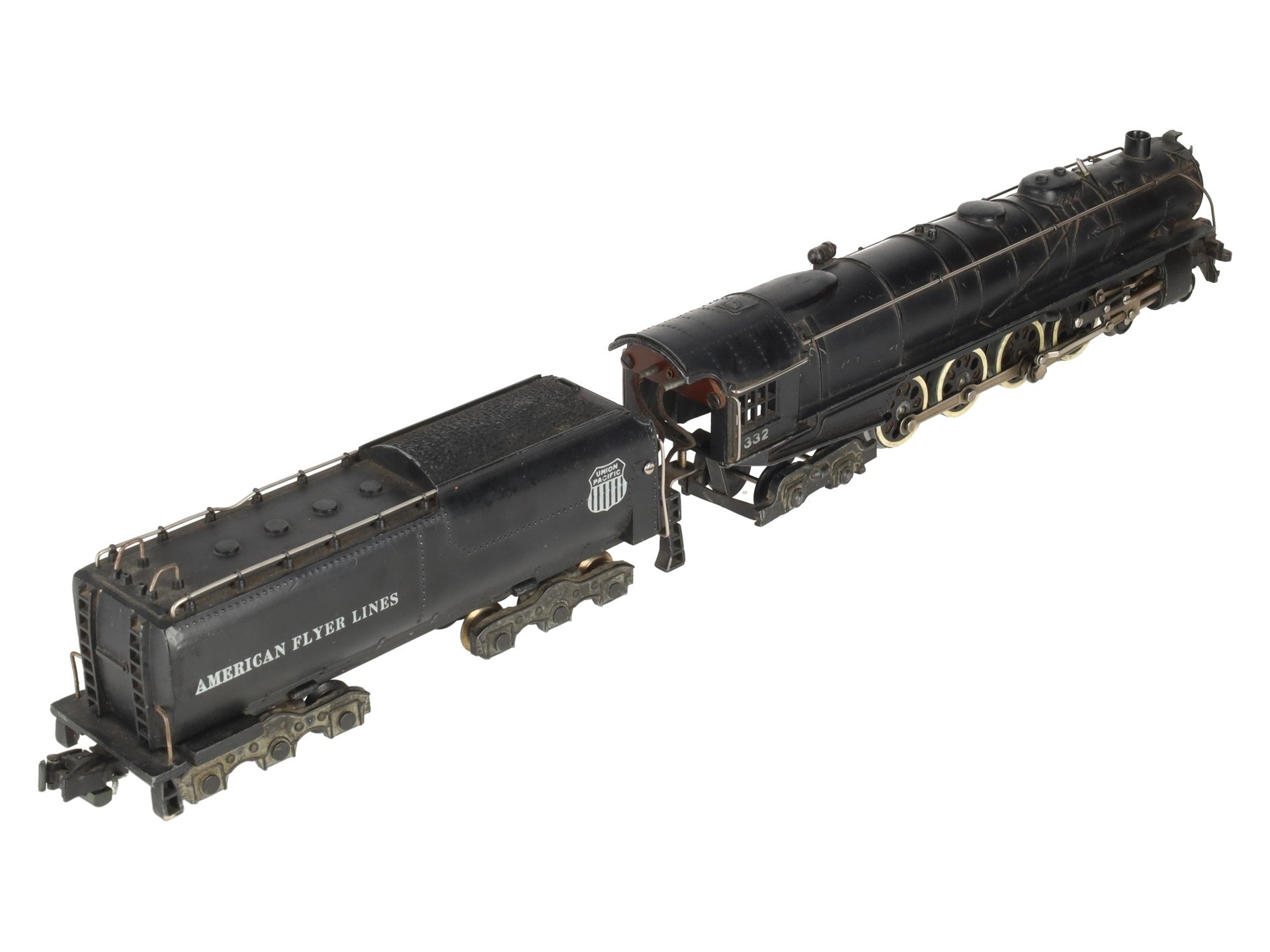American Flyer 332 Vintage S Union Pacific 4-8-4 Steam Locomotive & Tender VG