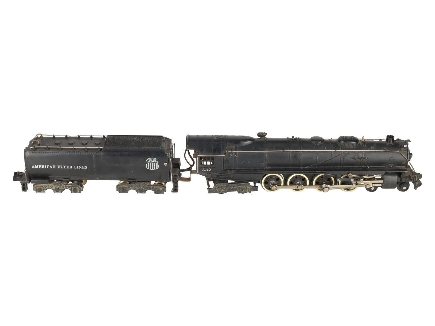 American Flyer 332 Vintage S Union Pacific 4-8-4 Steam Locomotive & Tender VG