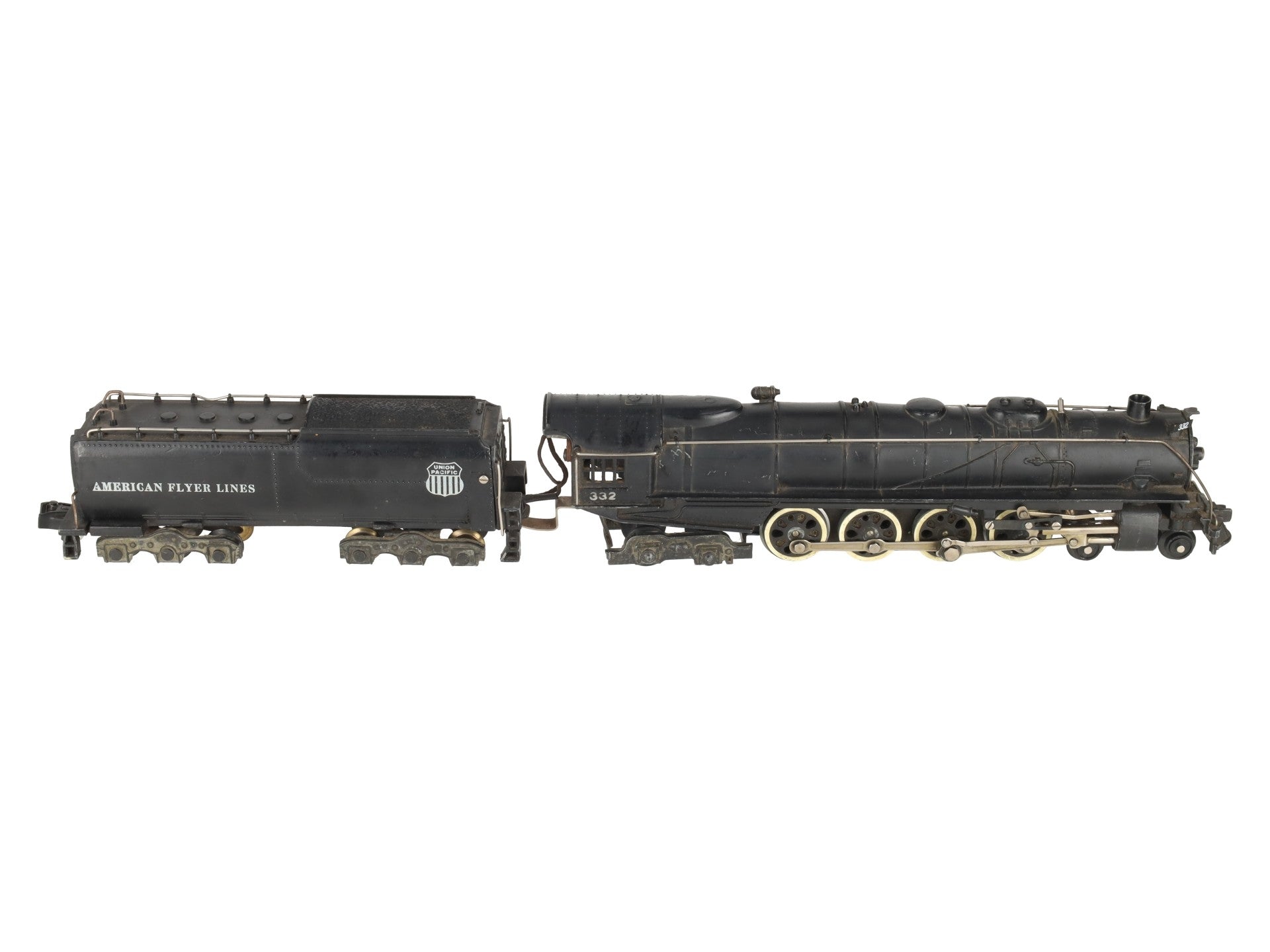 American Flyer 332 Vintage S Union Pacific 4-8-4 Steam Locomotive & Tender VG