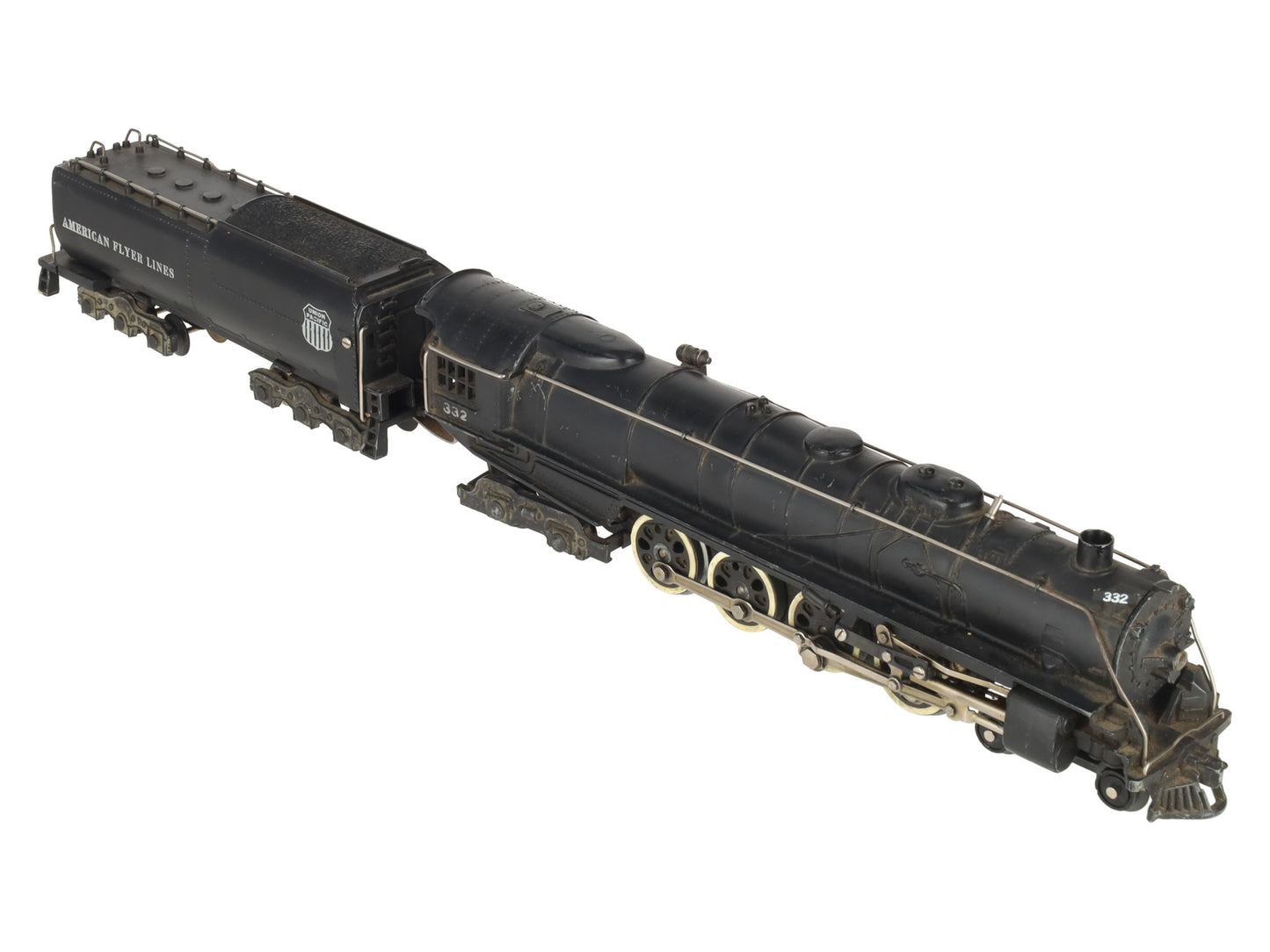 American Flyer 332 Vintage S Union Pacific 4-8-4 Steam Locomotive & Tender VG