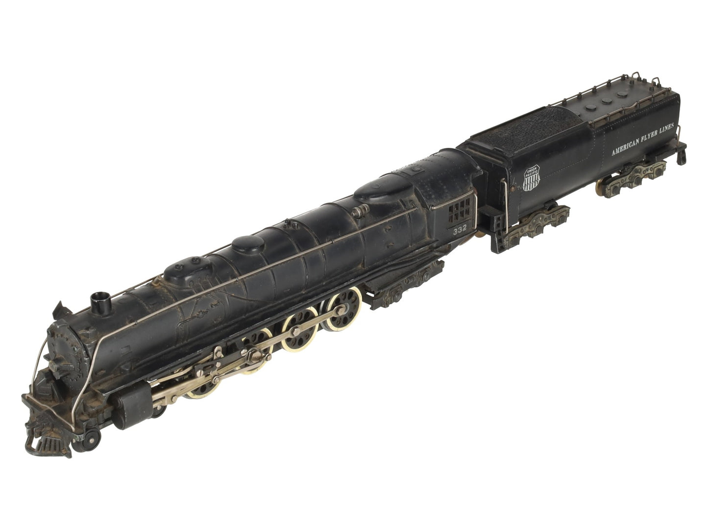 American Flyer 332 Vintage S Union Pacific 4-8-4 Steam Locomotive & Tender VG