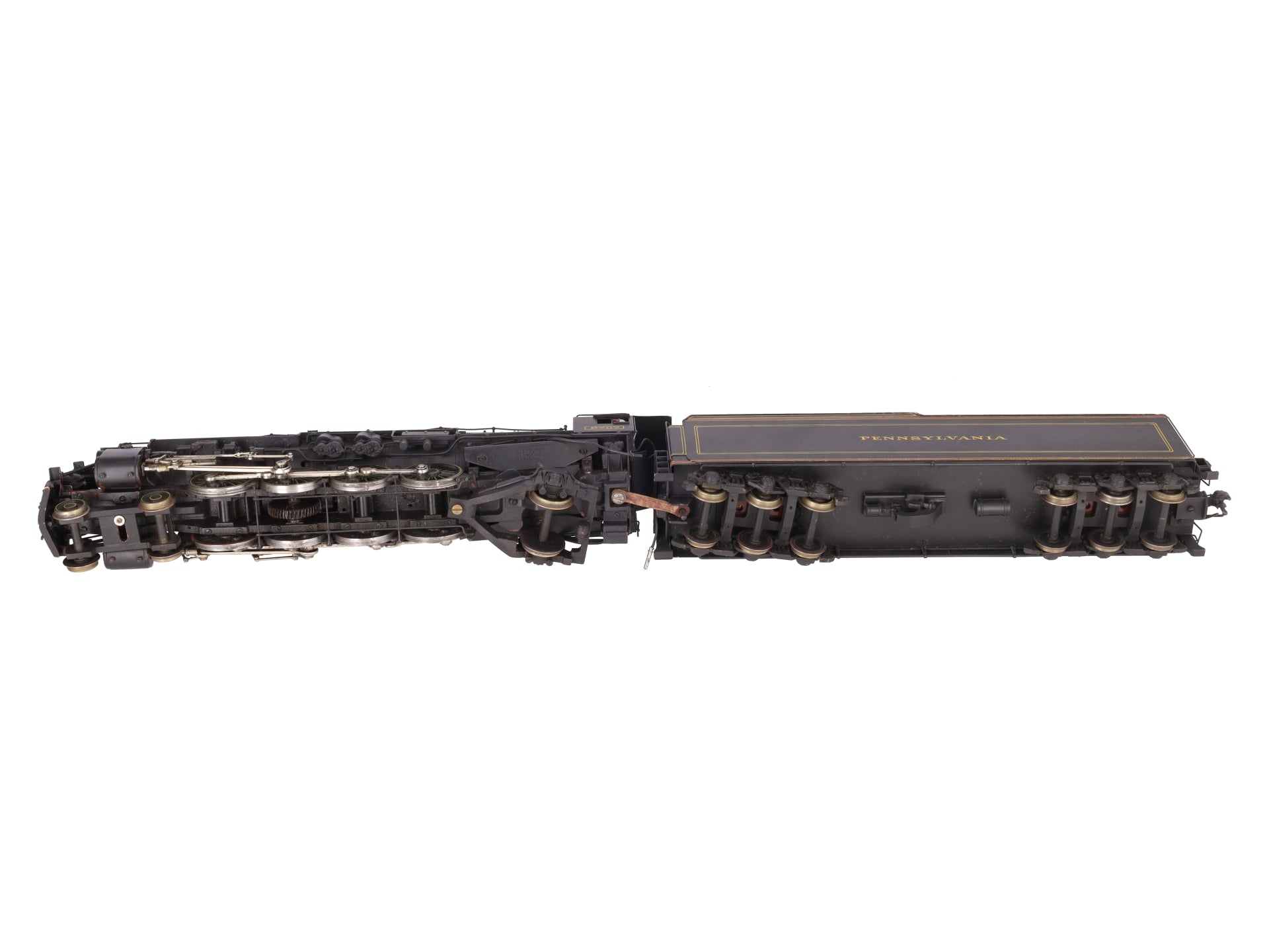 Max Gray O Scale 2-Rail Brass Pennsy M-1-a Steam Locomotive & Tender -Painted EX/Box