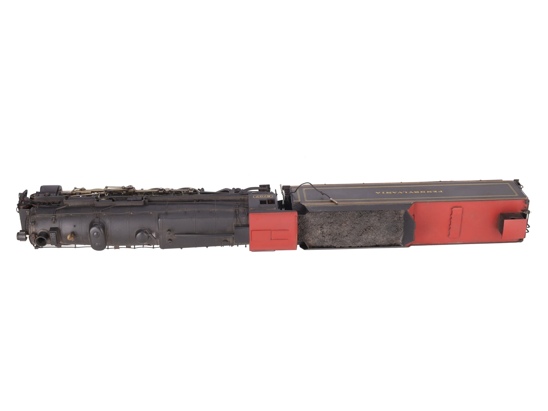 Max Gray O Scale 2-Rail Brass Pennsy M-1-a Steam Locomotive & Tender -Painted EX/Box