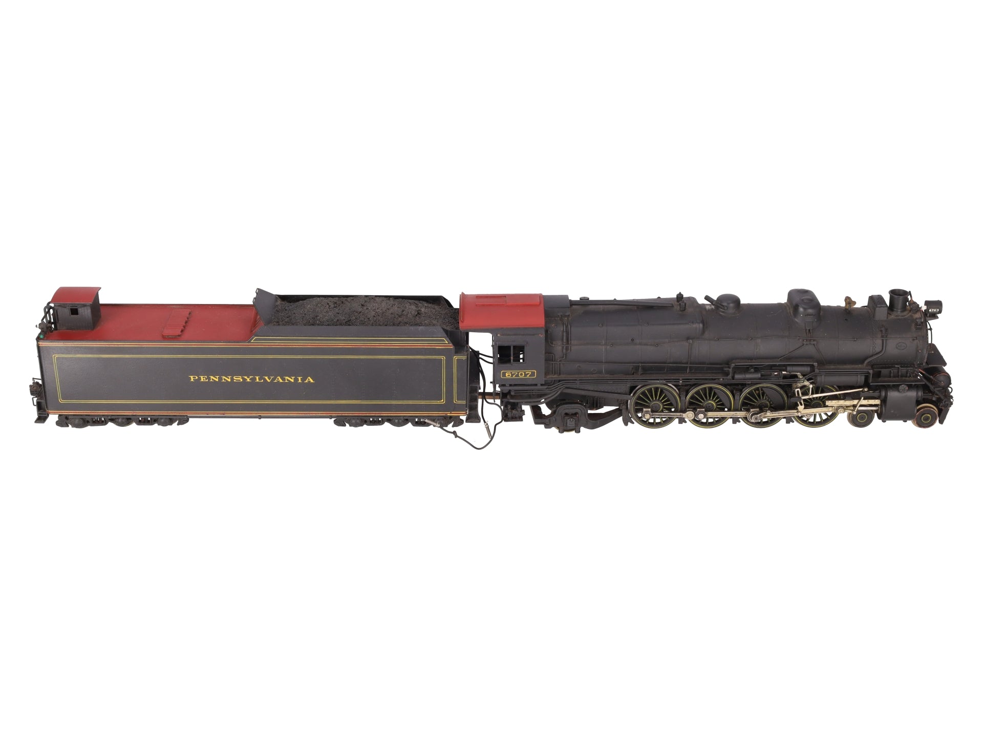 Max Gray O Scale 2-Rail Brass Pennsy M-1-a Steam Locomotive & Tender -Painted EX/Box