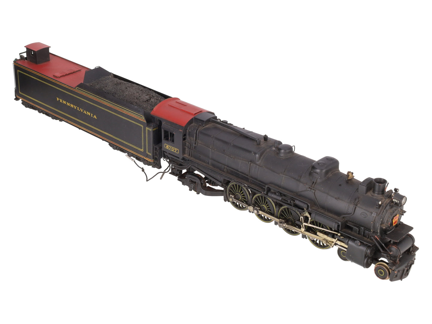 Max Gray O Scale 2-Rail Brass Pennsy M-1-a Steam Locomotive & Tender -Painted EX/Box
