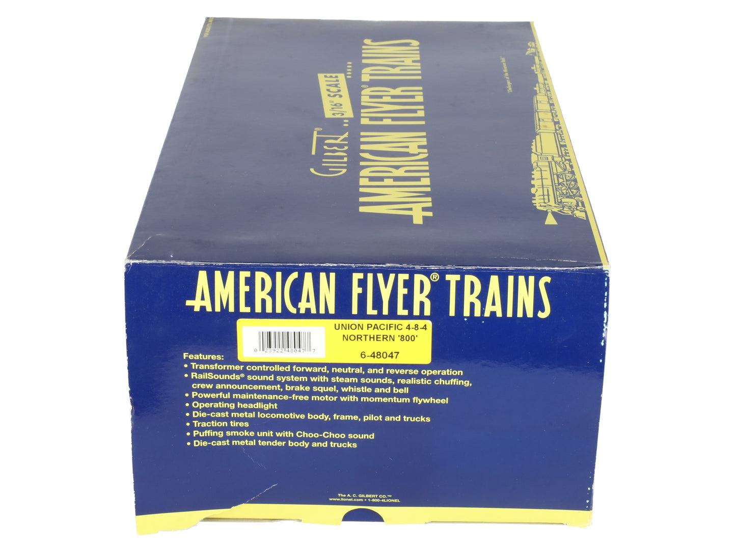 American Flyer 6-48047 S Union Pacific 4-8-4 Northern Steam Locomotive #800 LN/Box